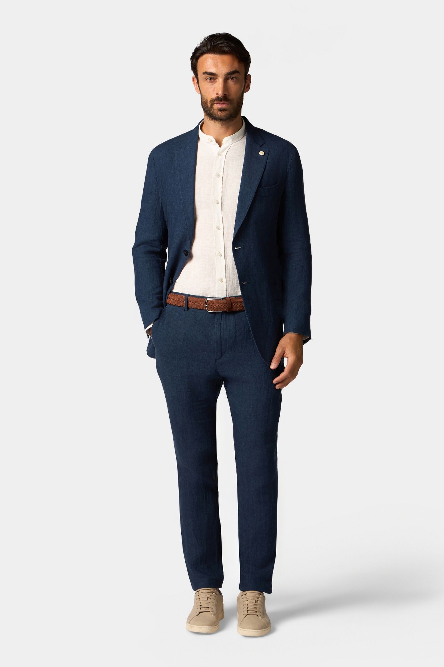 LINEN TROUSERS DARK NAVY 2