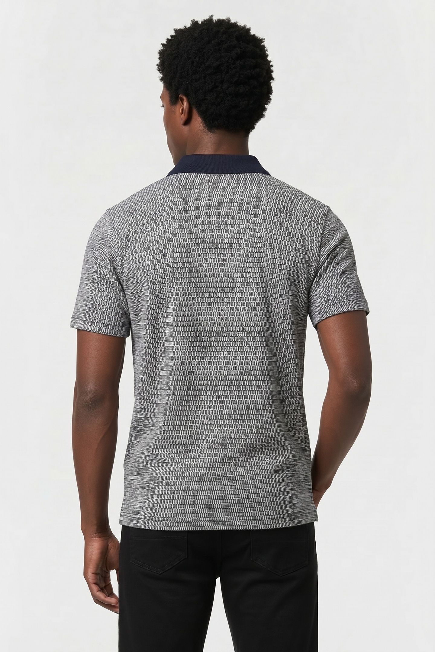 POLO 2 COLOURED JACQUARD DEEP BLUE 2