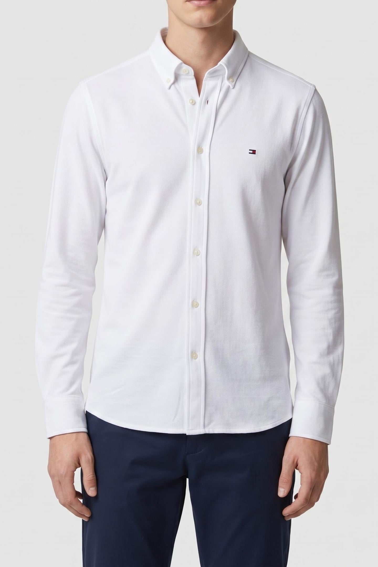 KNIT PIQUE SHIRT WHITE 1