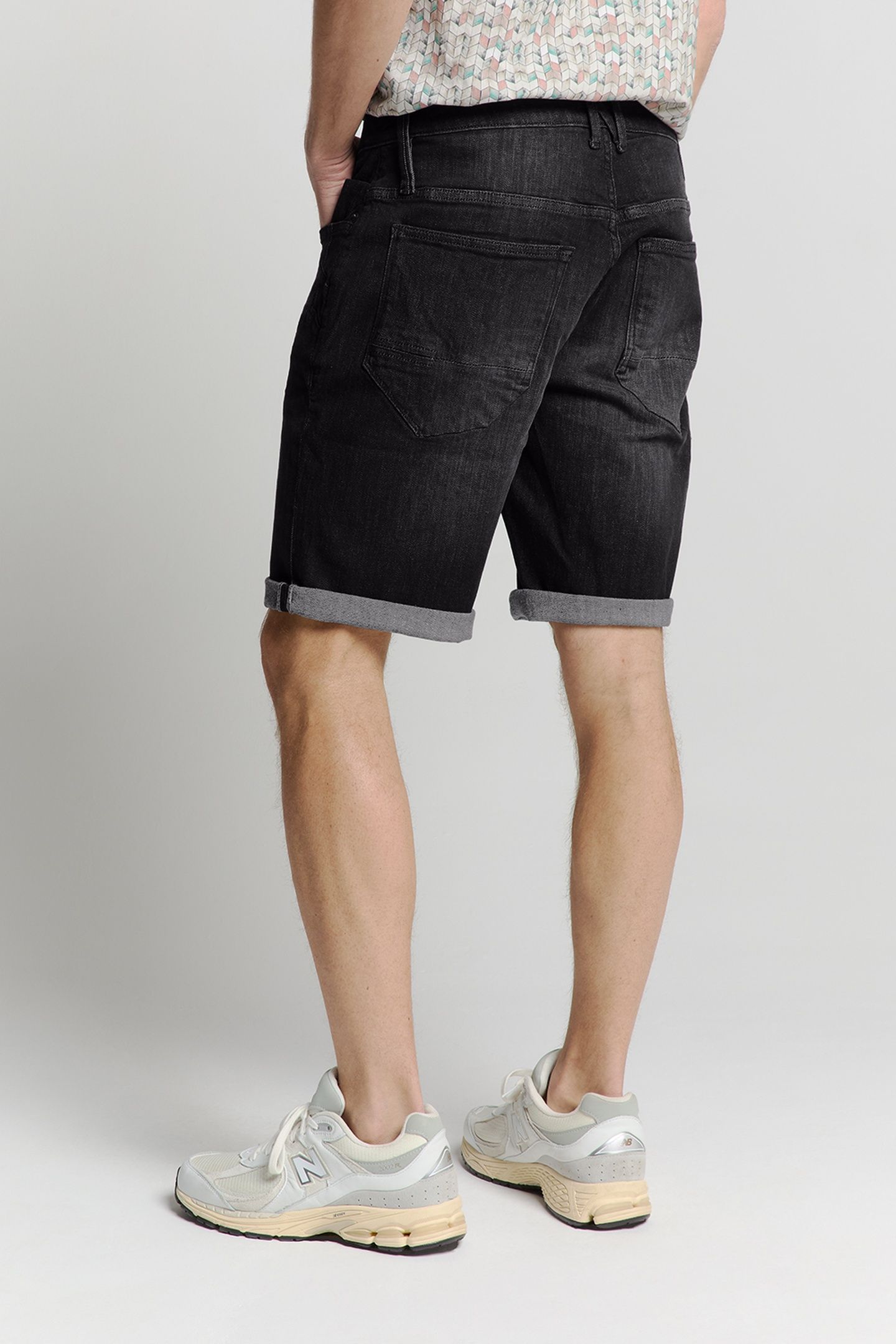SHORT DENIM STRETCH BLACK DENIM 3