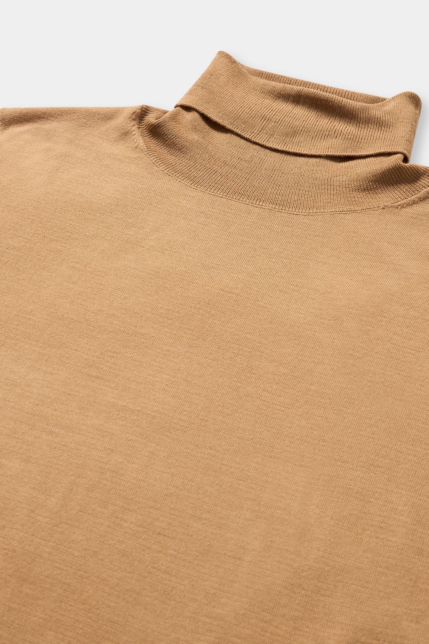 MERINO WOOL TURTLENECK CAMEL 5