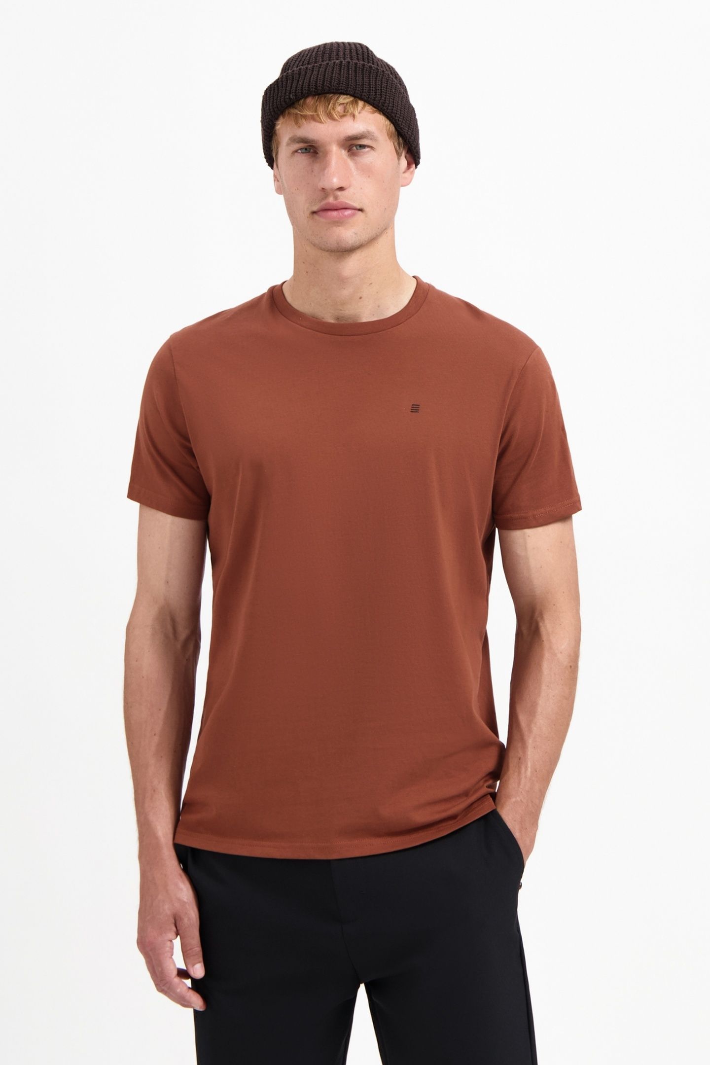 T-SHIRT CREWNECK SOLID BASIC TERRA 3