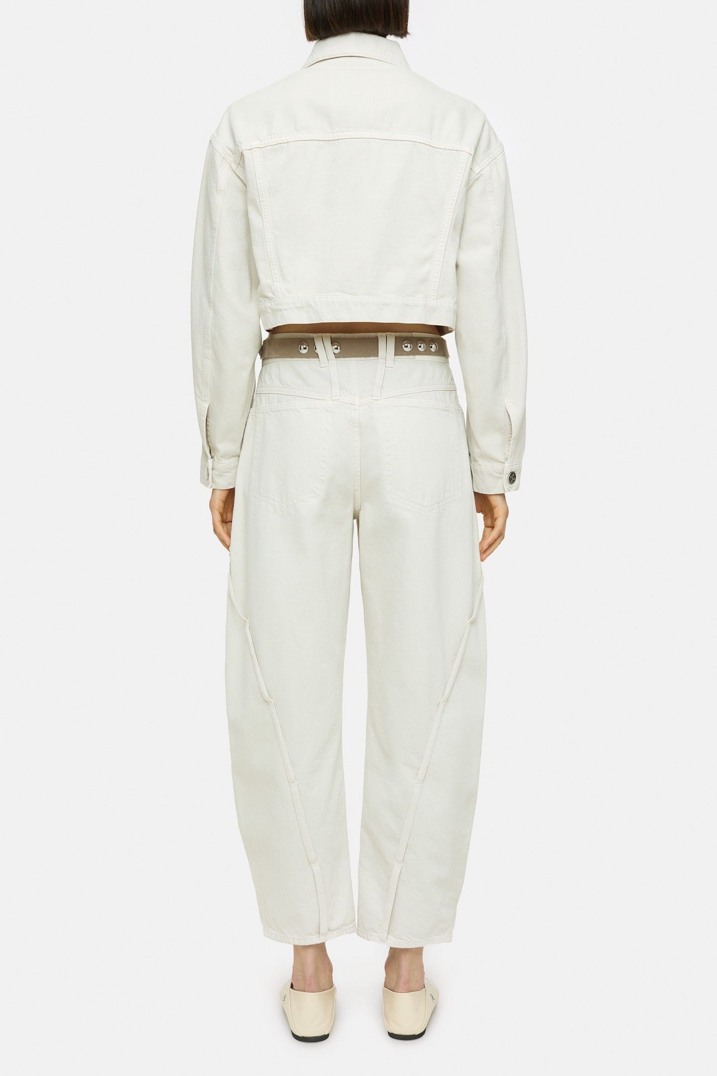 BOXY DENIM JACKET STONE BEIGE 3
