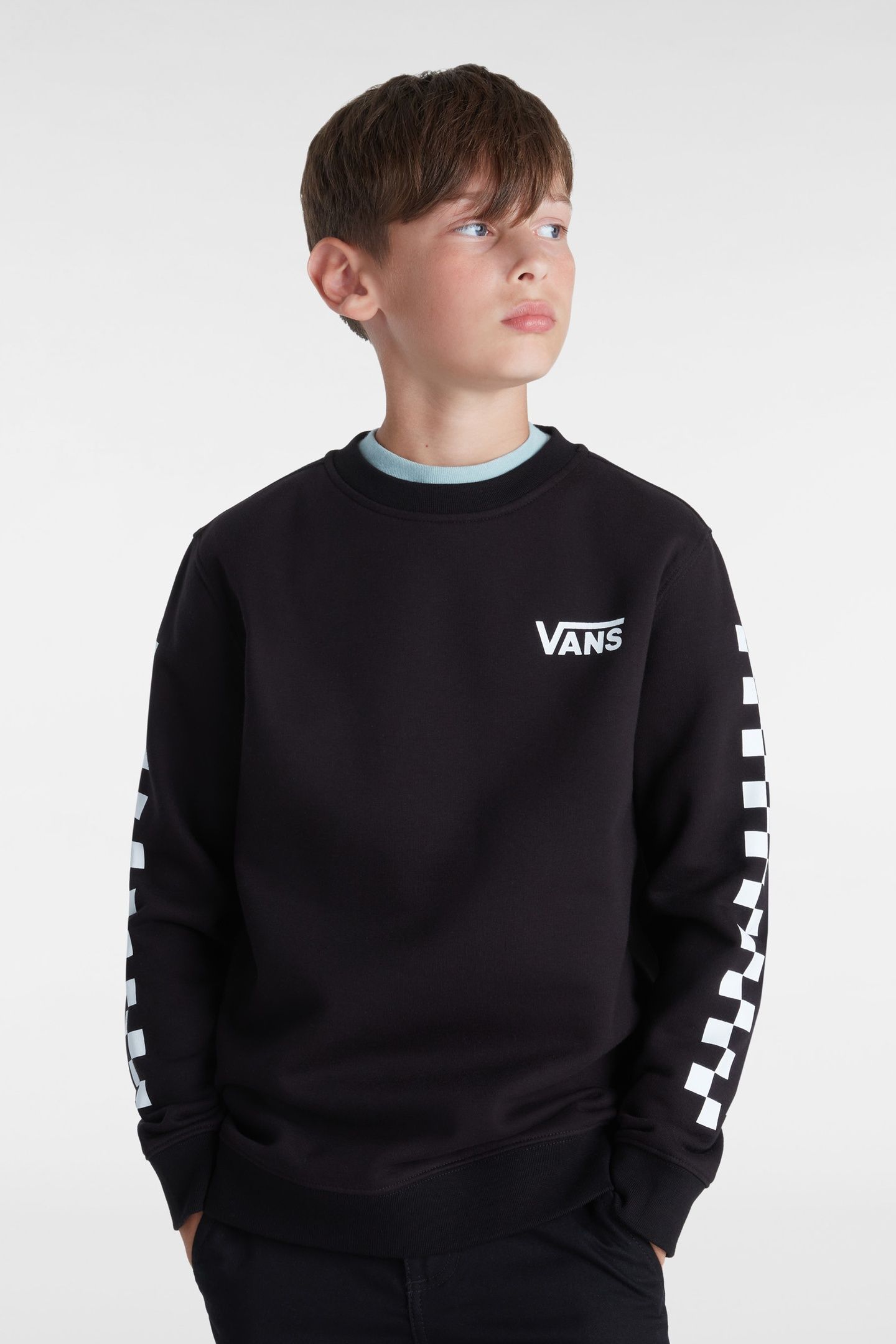 BOYS EXPOSITION CHECK II CREW BLACK 2