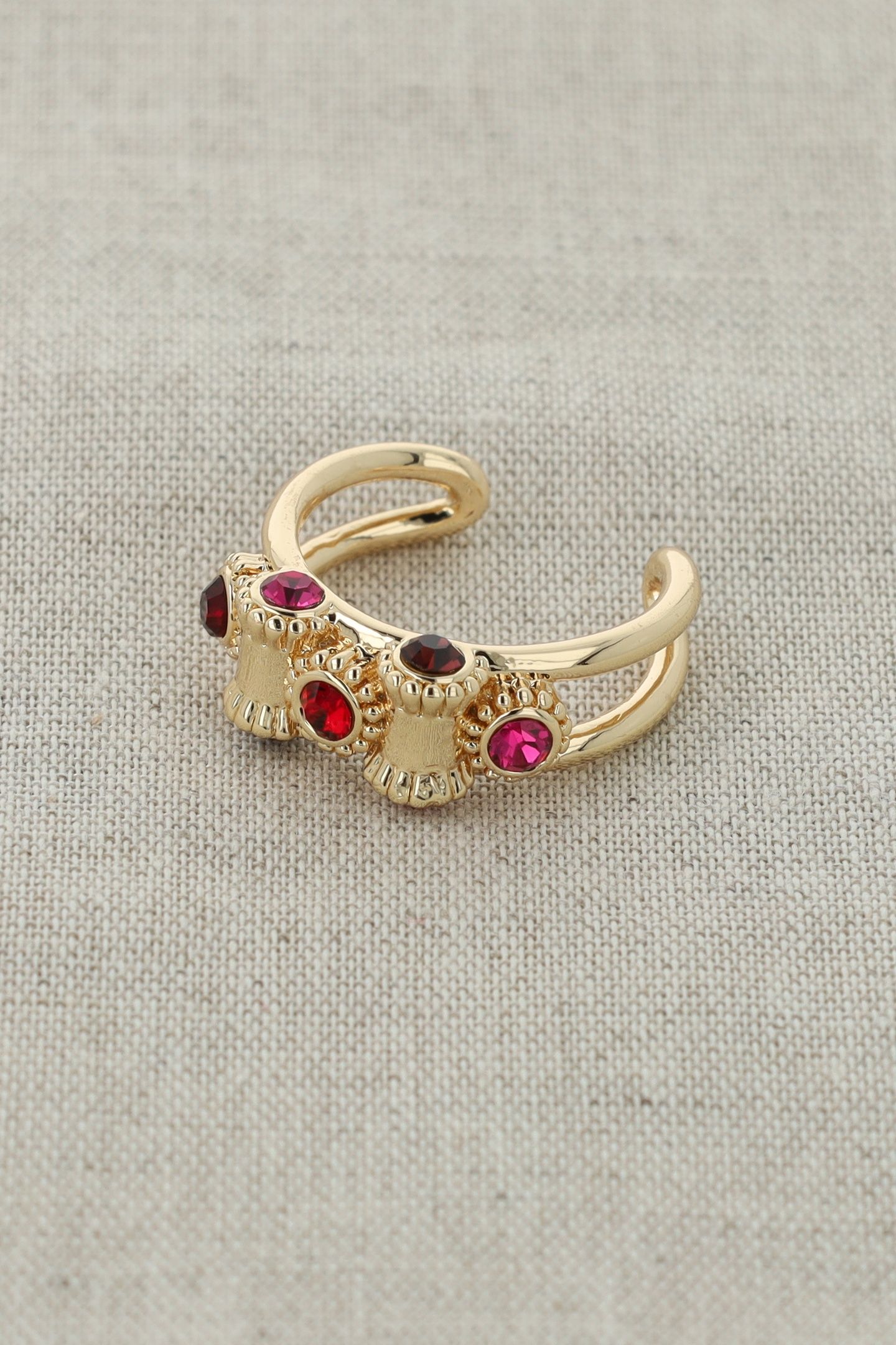 OTAZU VINTAGE BARREL RING SIAM RED 4