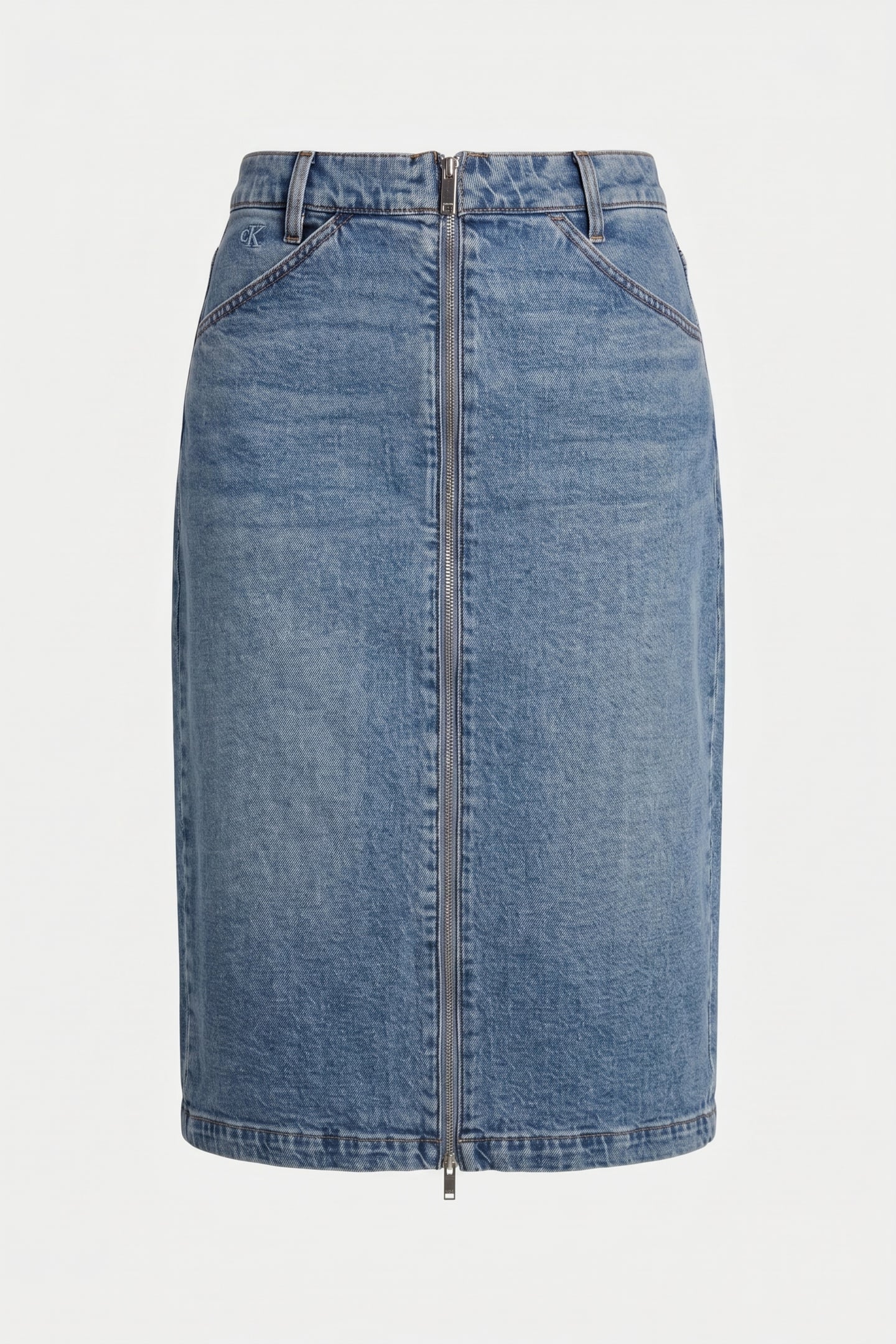DENIM ZIP FRONT SKIRT VINTAGE ROAD 3