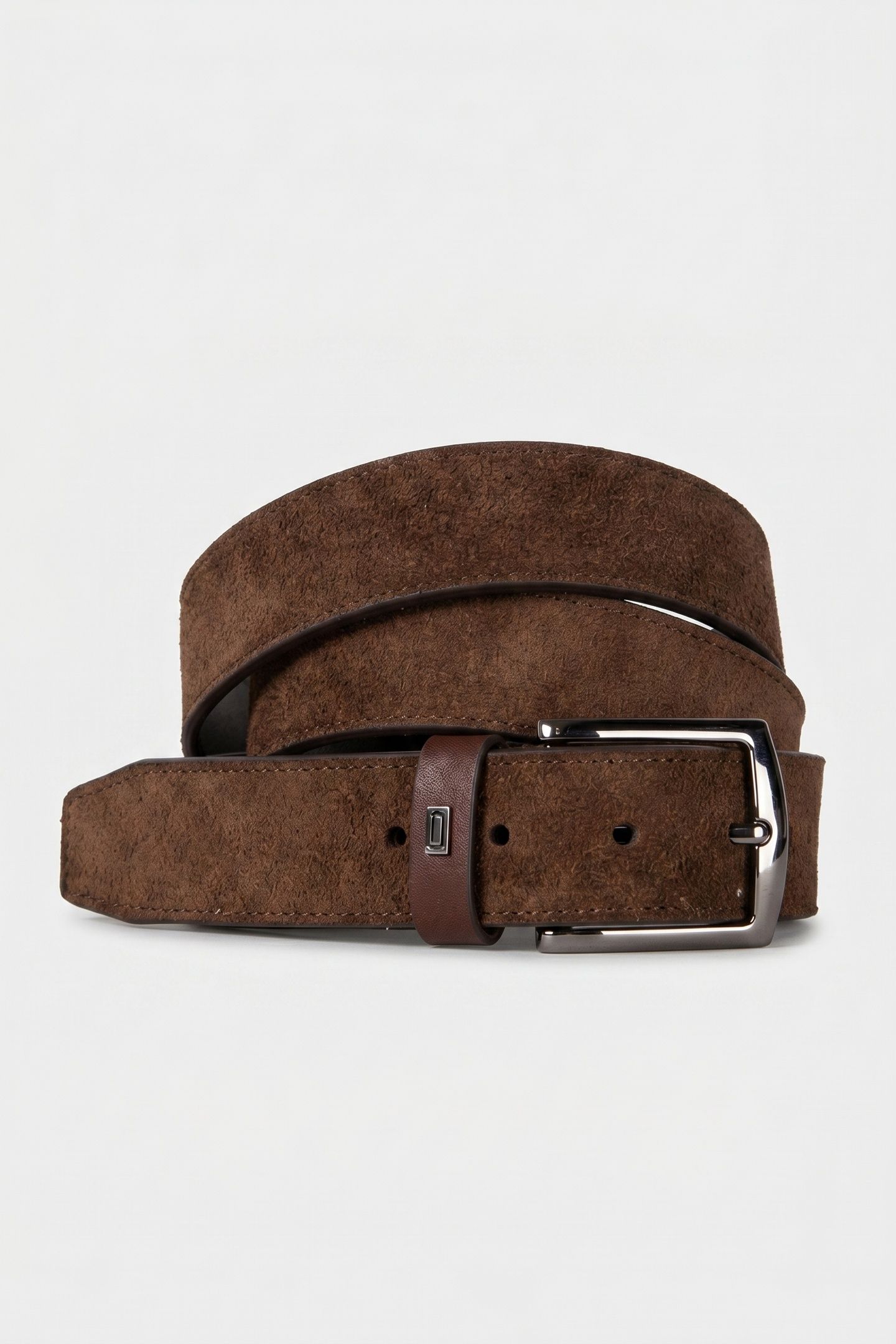 DENTON ELEVATED SUEDE BELT RICH WALNUT 2