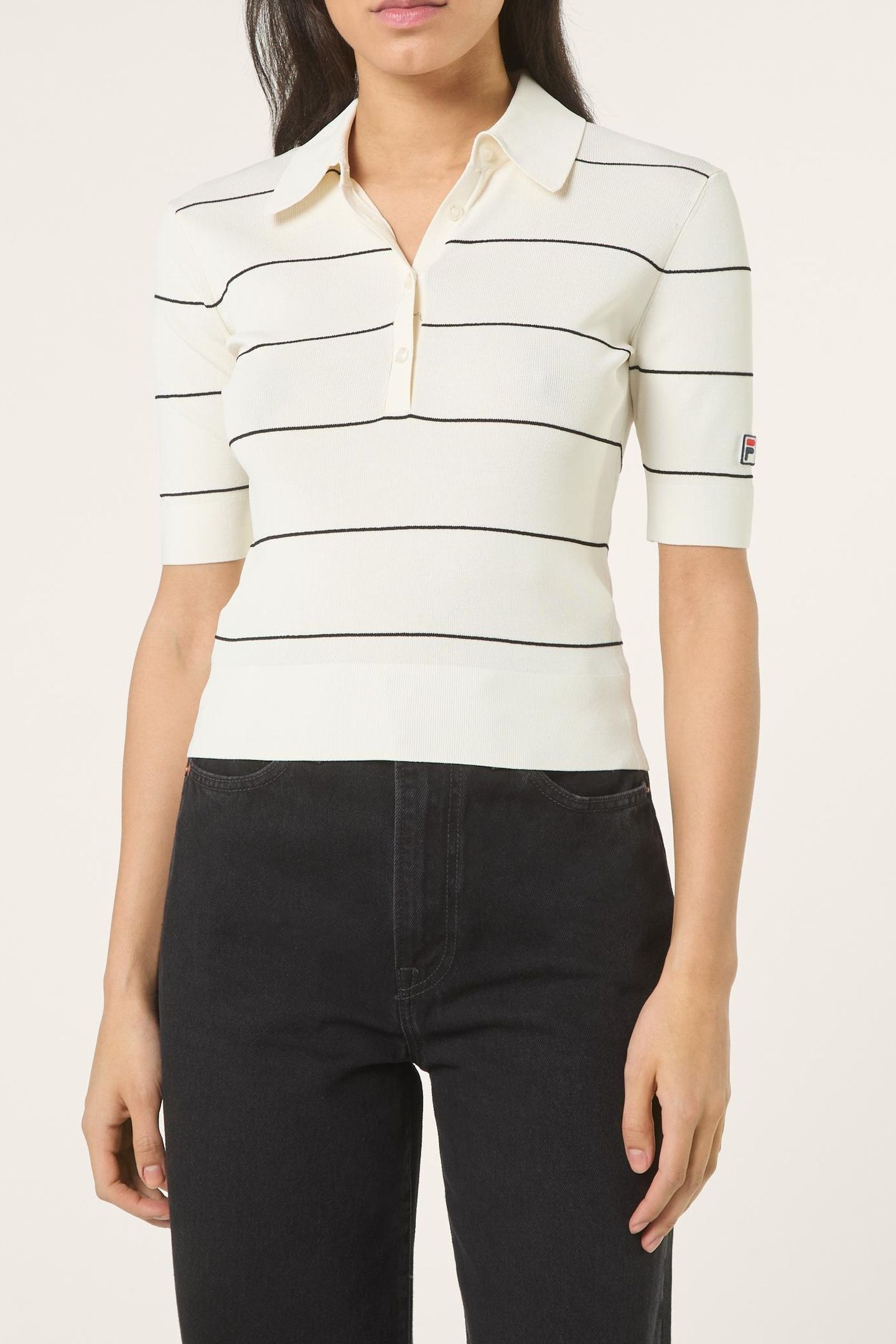 MONTECARLO SLIM FINE KNITTED POLO SHIRT EGRET 1