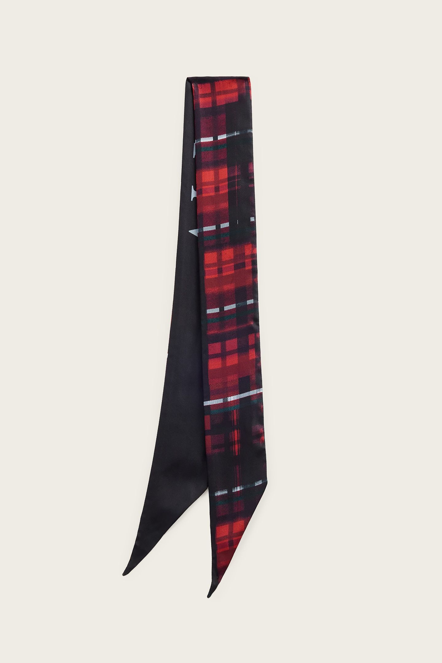 INDY SKINNY SCARF BLACK/RED 2