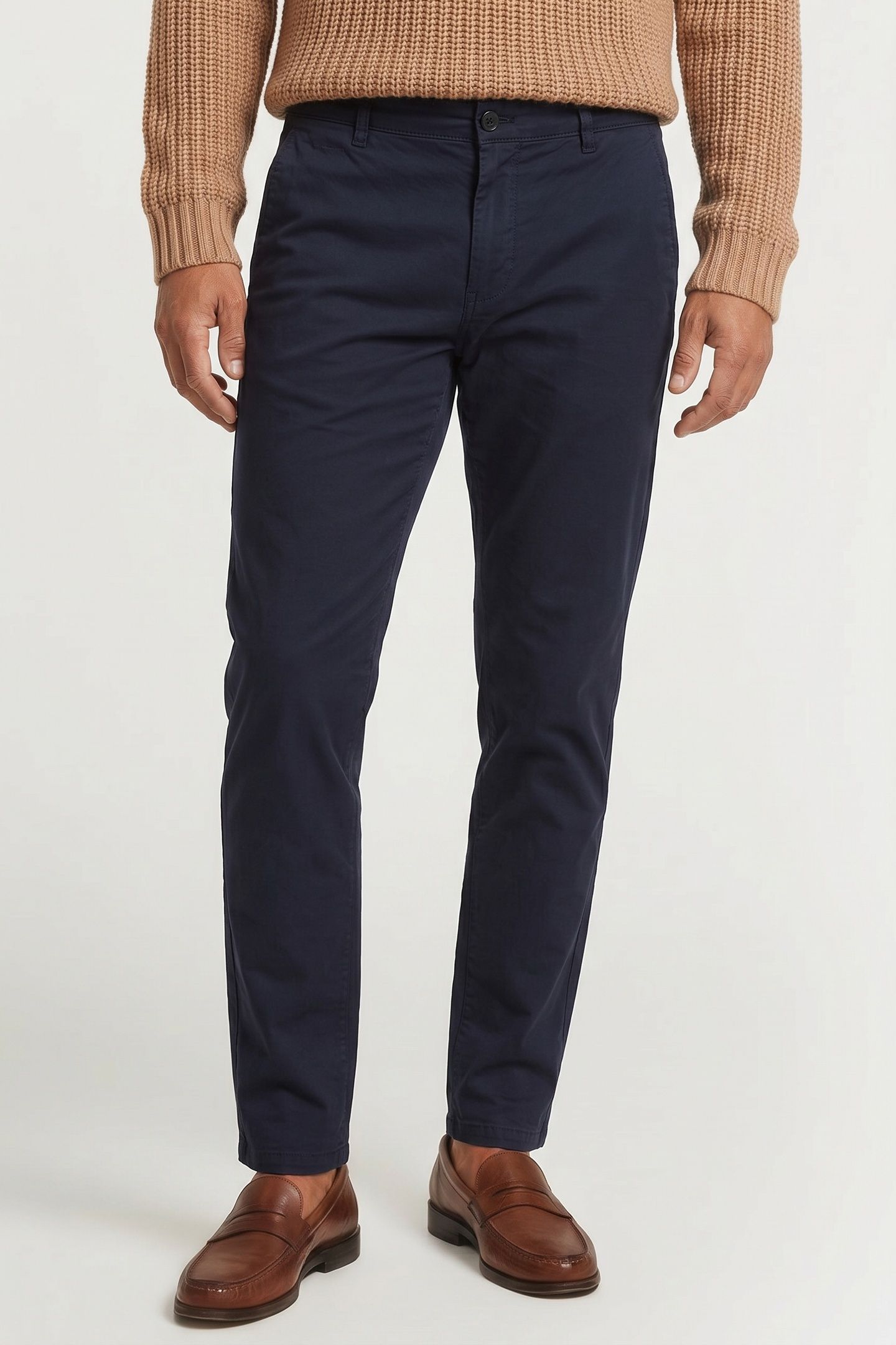 CHINO DRAWSTRING LINEN NAVY 1