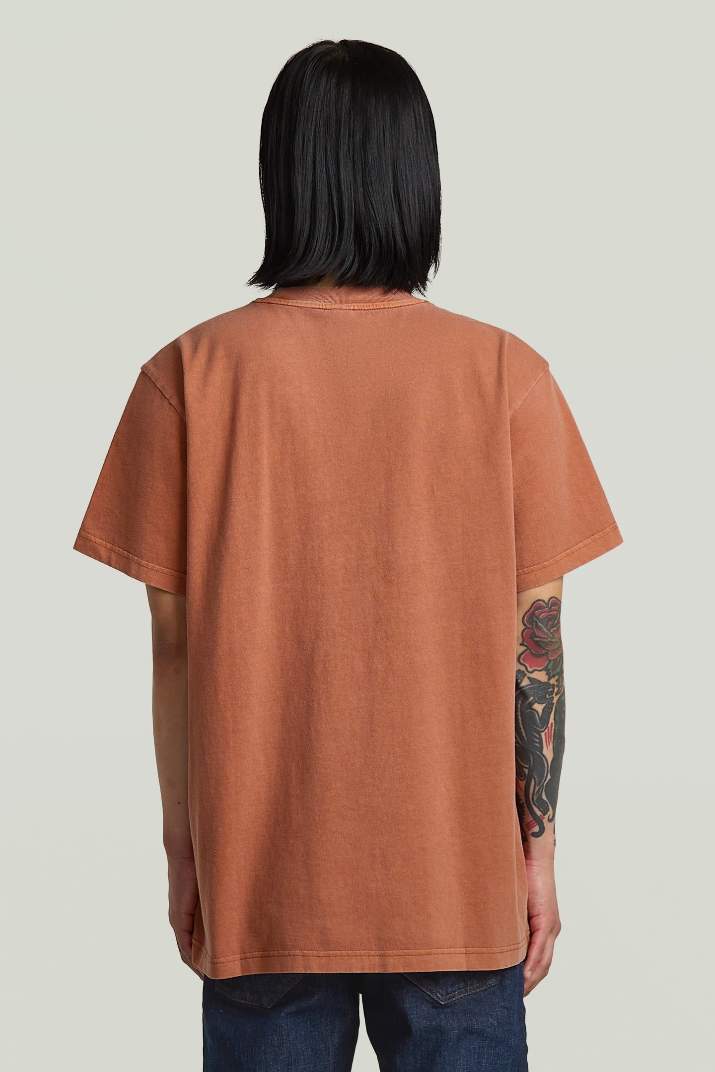 OVERDYED CENTER CHEST LOOSE R T RED 5