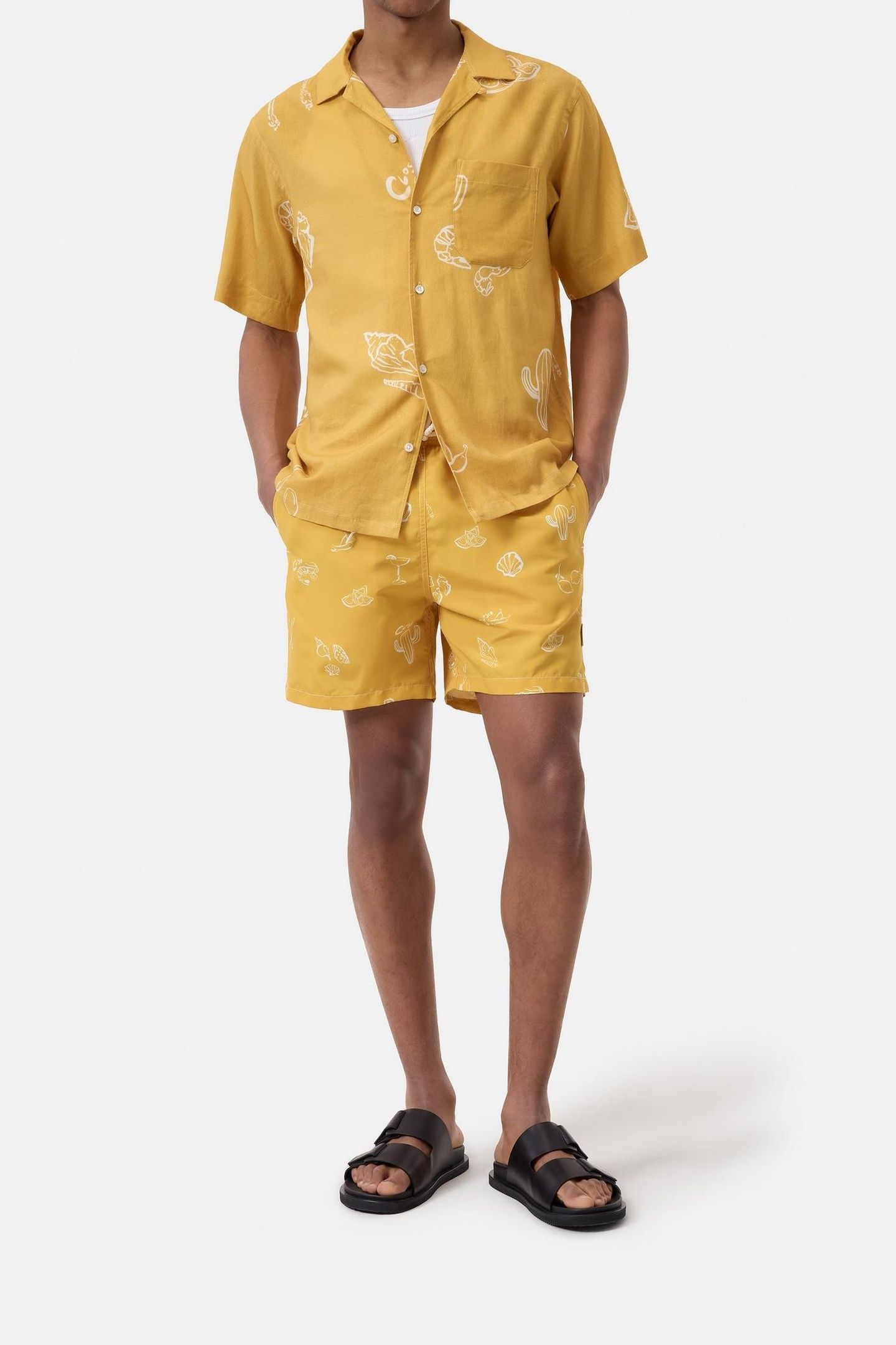 SHORT SLEEVED SHIRT MANGO YELLOW 1