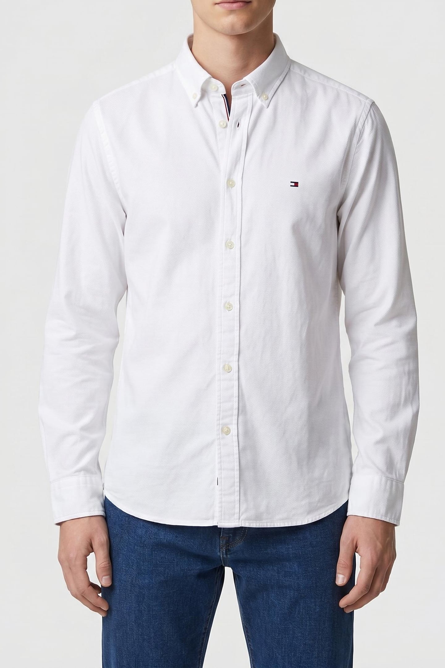FLEX DOBBY SHIRT WHITE 1