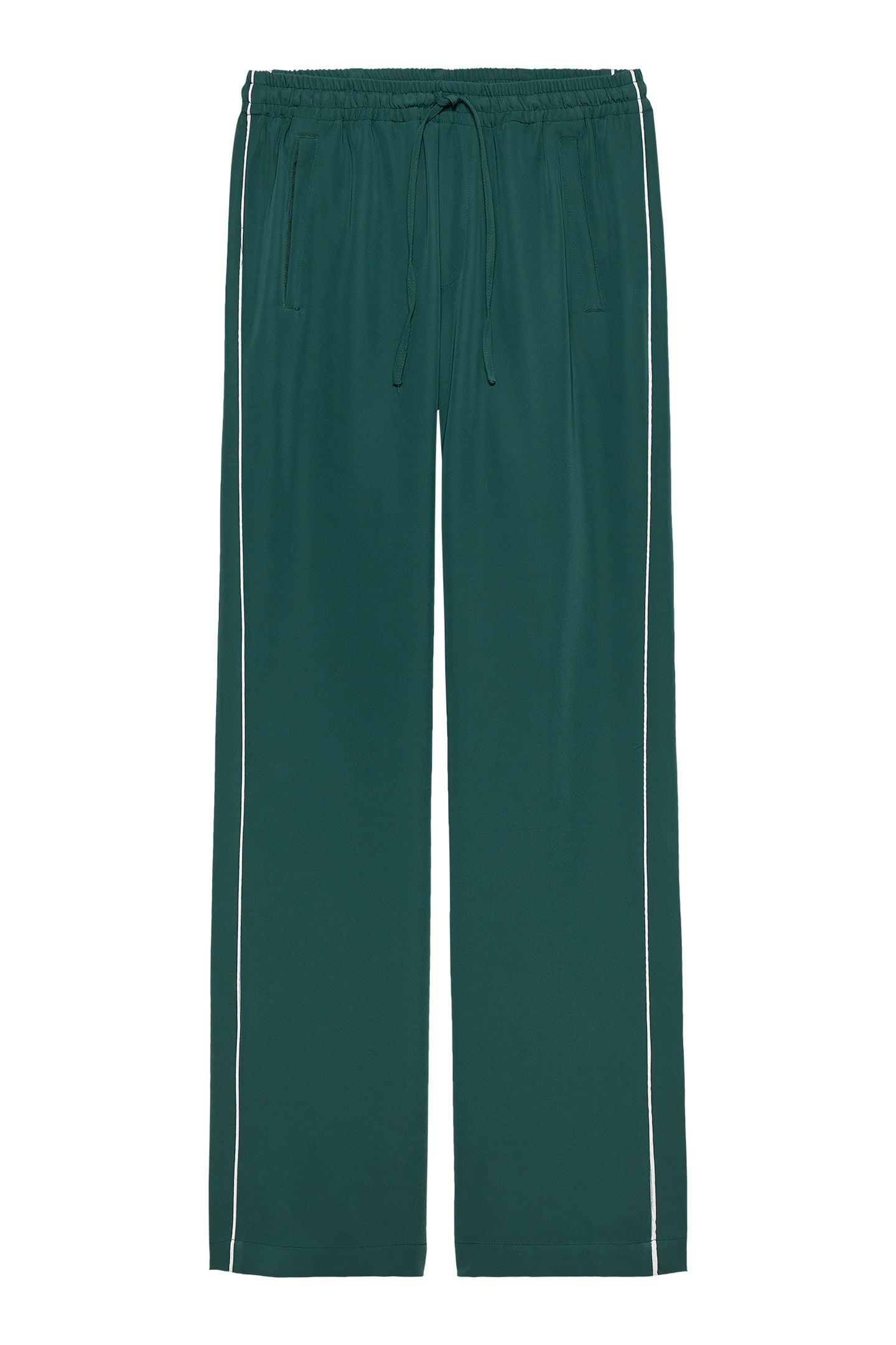 TRACKSUIT TROUSERS WITH PIPING SEA MOSS 4