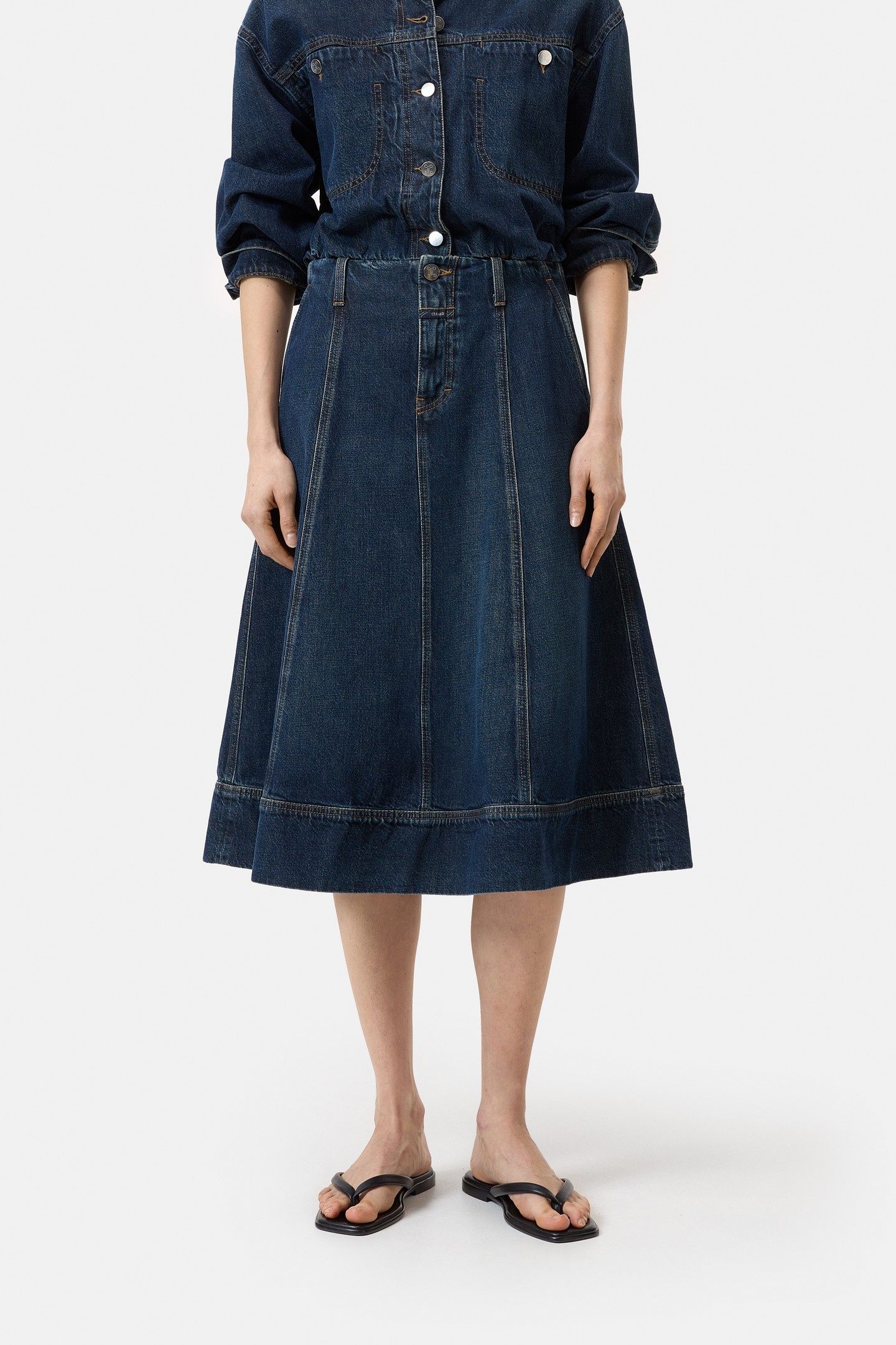 A LINE SKIRT DARK BLUE 1