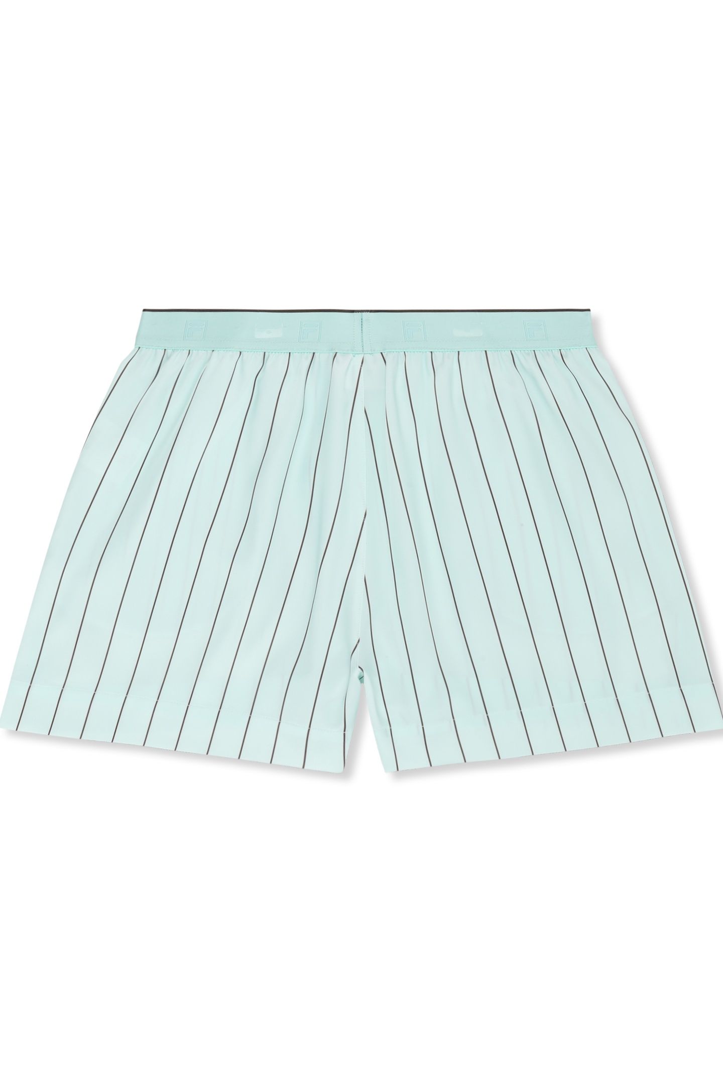 FIESOLE REGULAR PINSTRIPED SATIN SHORTS SOOTHING SEA / BRACK 4