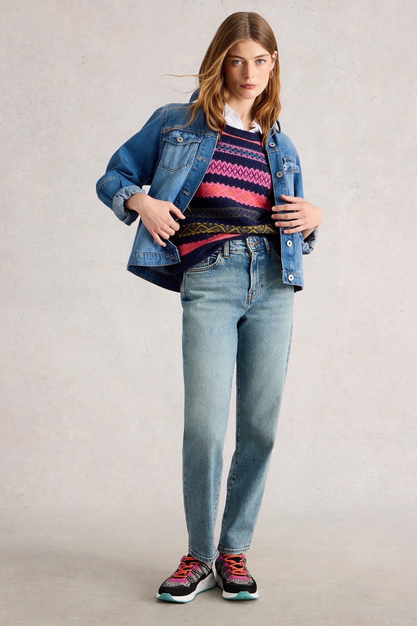 LOTTIE FAIRISLE TANK NAVY MULTI 2