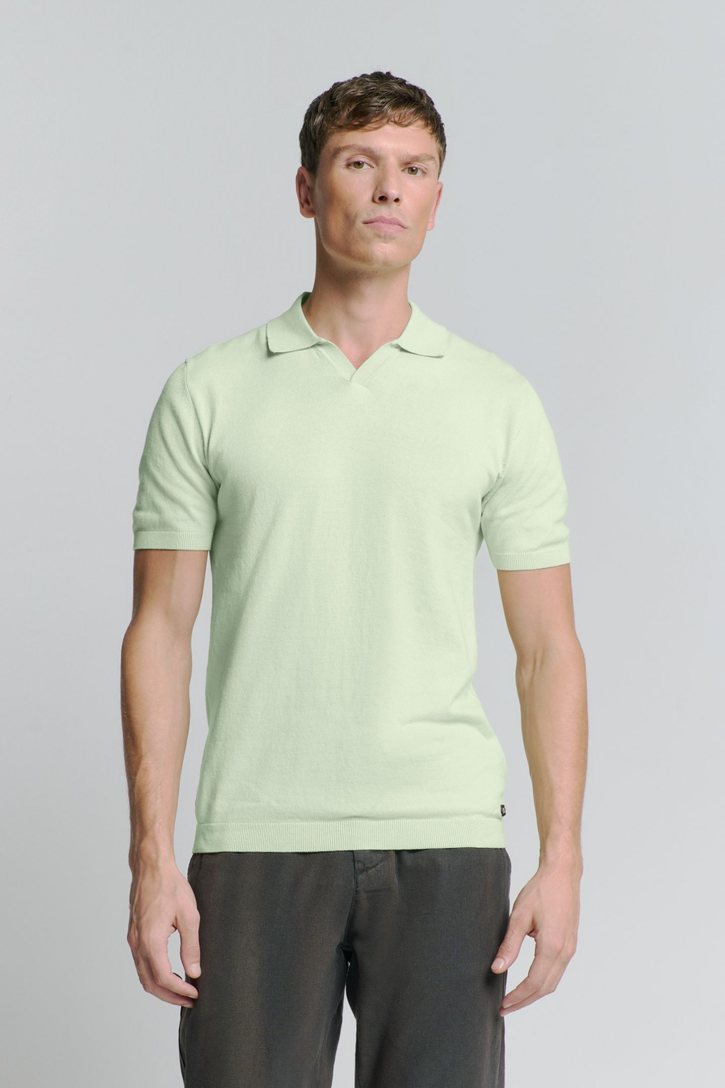 PULLOVER SHORT SLEEVE POLO V SOLID MINT 2