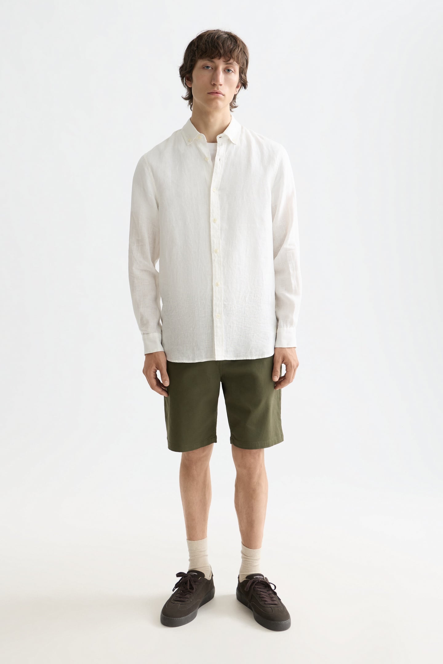 NOS LINEN REGULAR-FIT SHIRT OFF WHITE 3