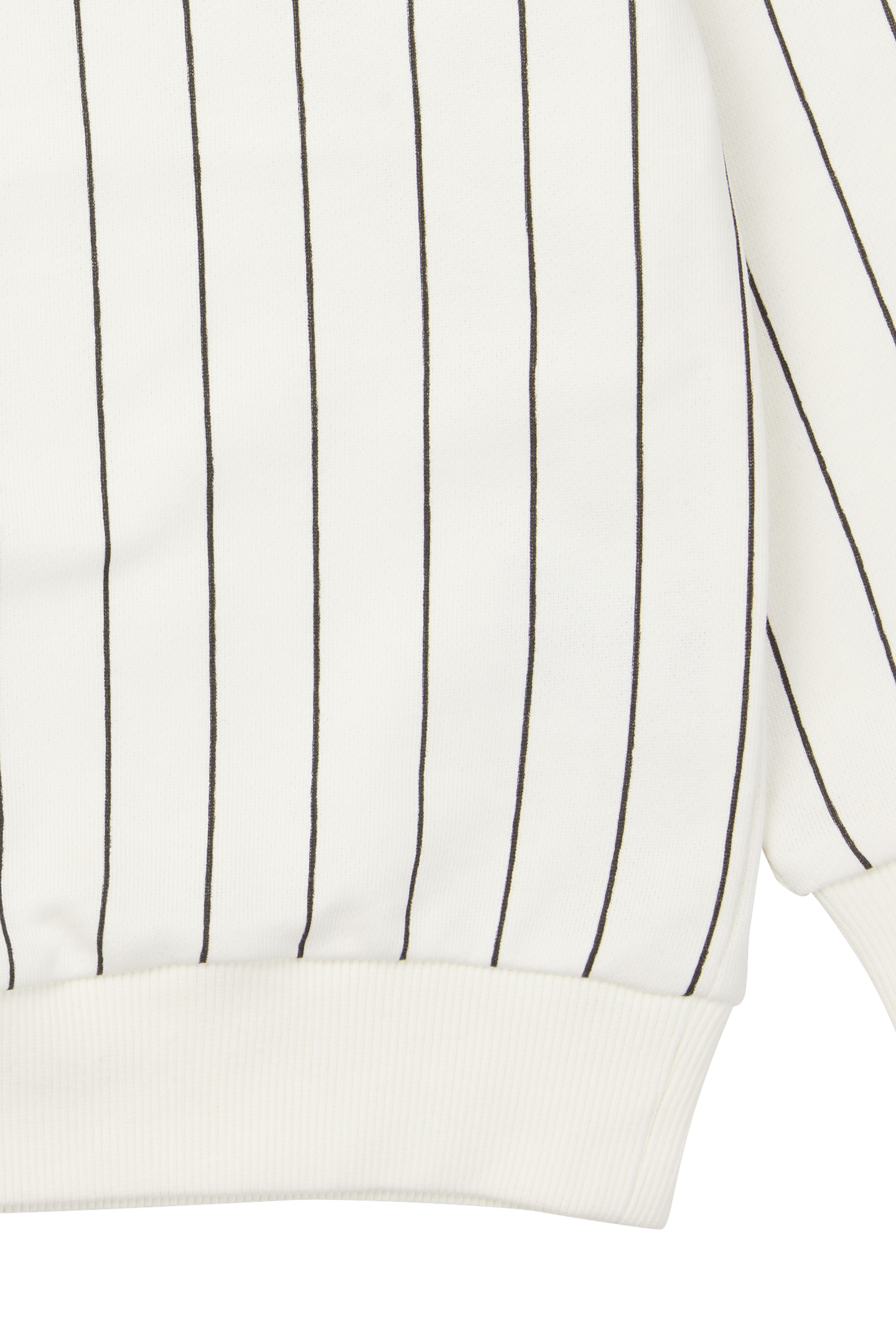 LUBACO REGULAR PINSTRIPED CREWNECK SWEATSHIRT EGRET / BLACK 3