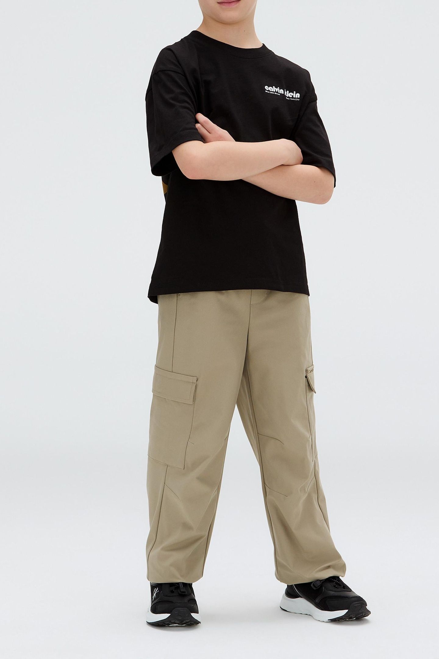 BOYS GEO BACKPRINT T-SHIRT CK BLACK 1