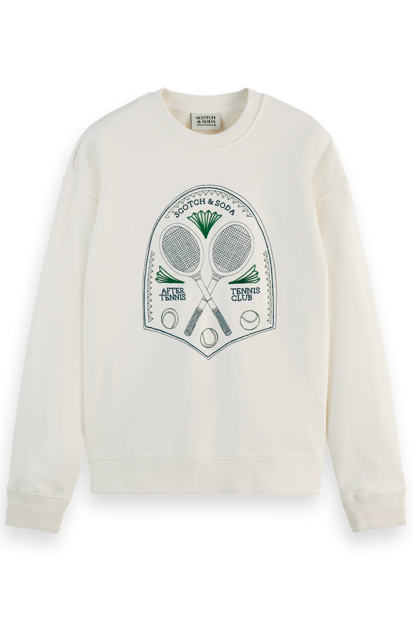 EMBROIDERED CHEST ARTWORK RELAXED FIT SWEATSHIRT SWAN 1