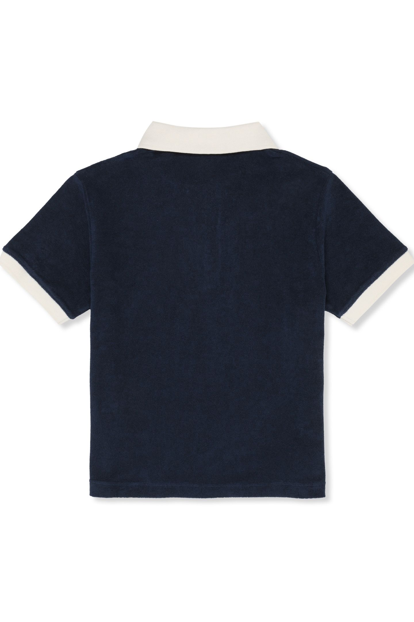 BELFORT RELAXED JOHNNY COLLAR TOWELLING TOP BLACK IRIS-EGRET 5