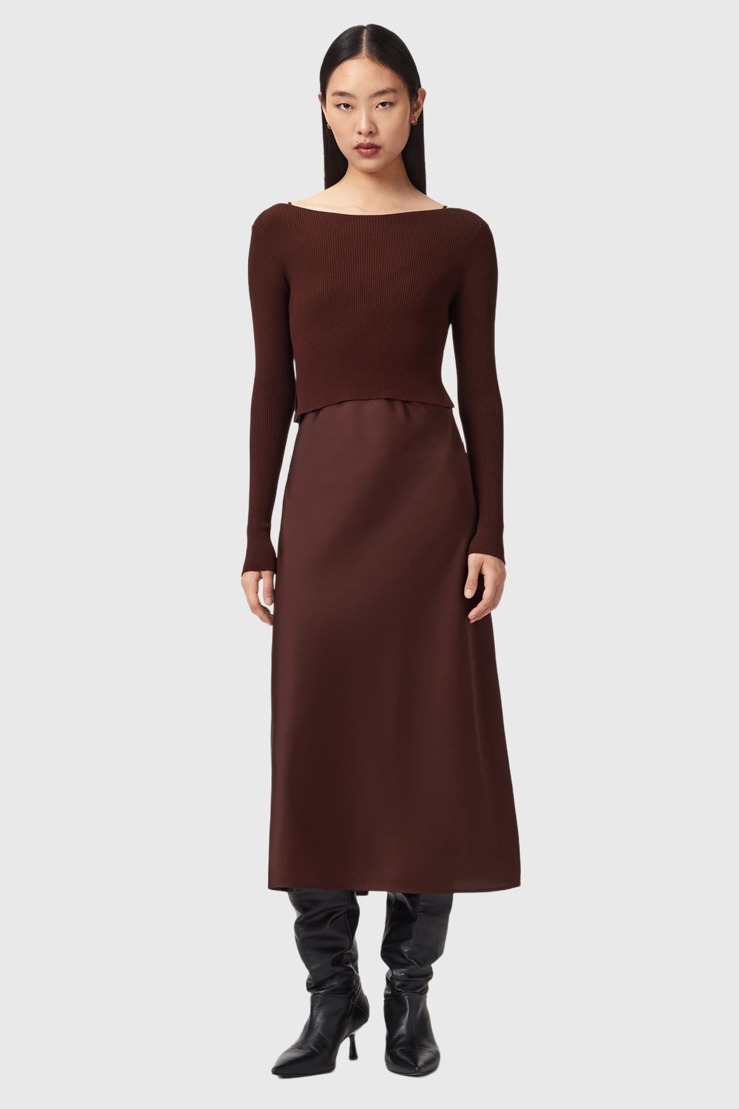 HERA DRESS BITTER BROWN 3