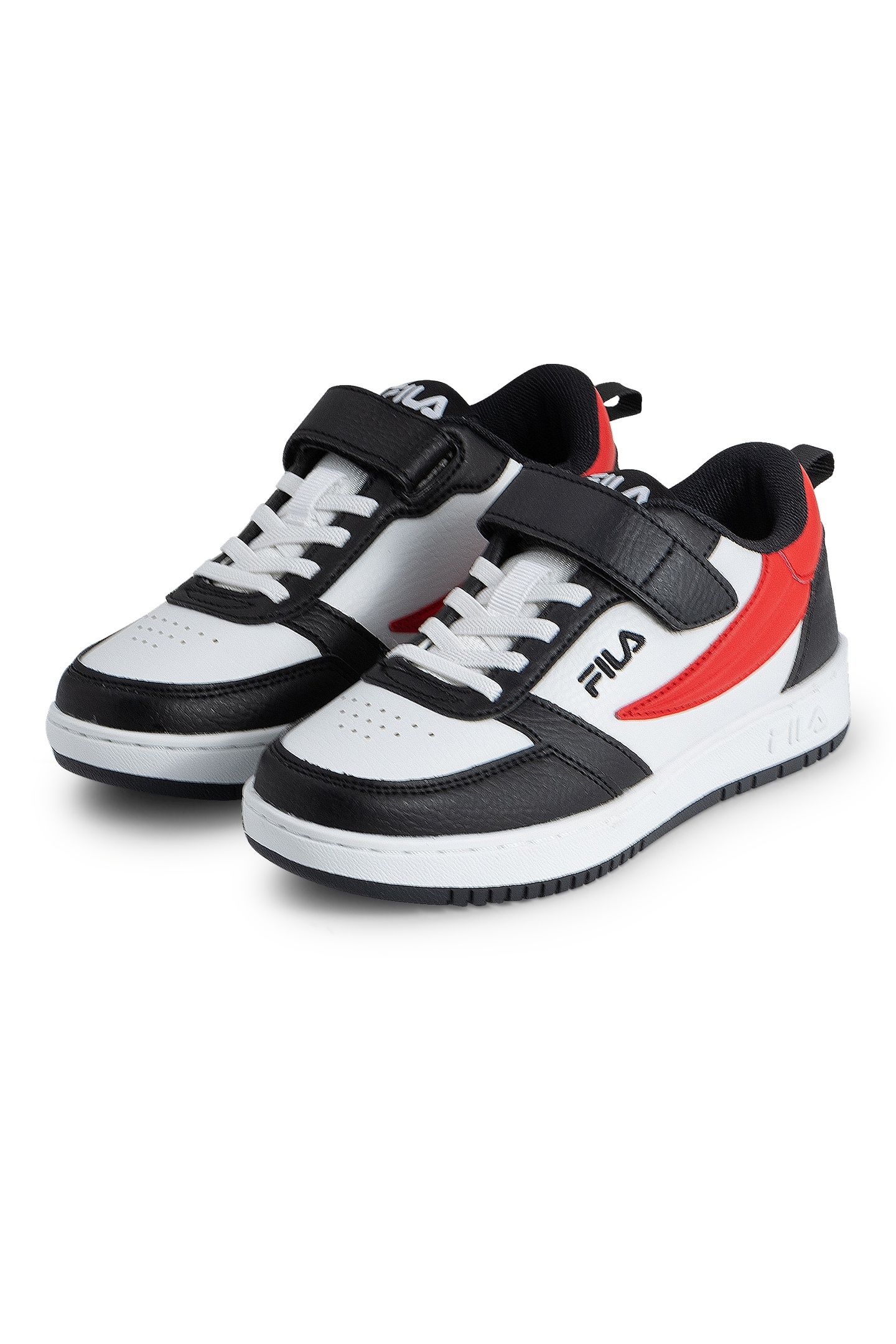 REGA NF VELCRO KIDS BLACK-FILA RED 3