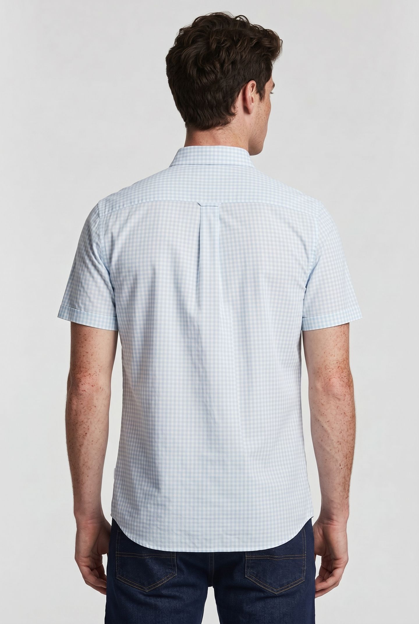 SS GINGHAM SHIRT DECK BLUE/ WHITE 2