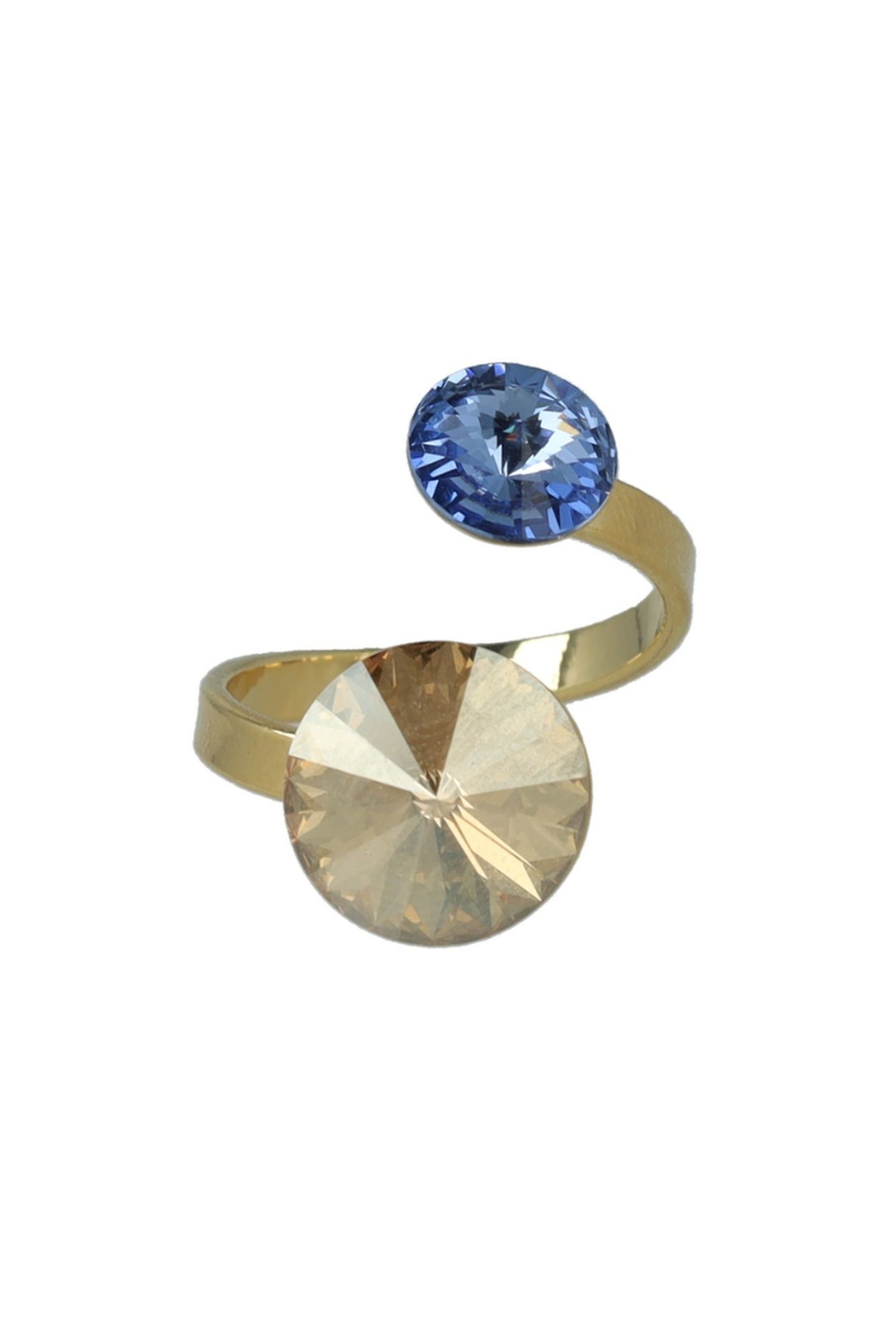 GOLDEN EMBRACE RING LIGHT SAPPHIRE & GOLD 1
