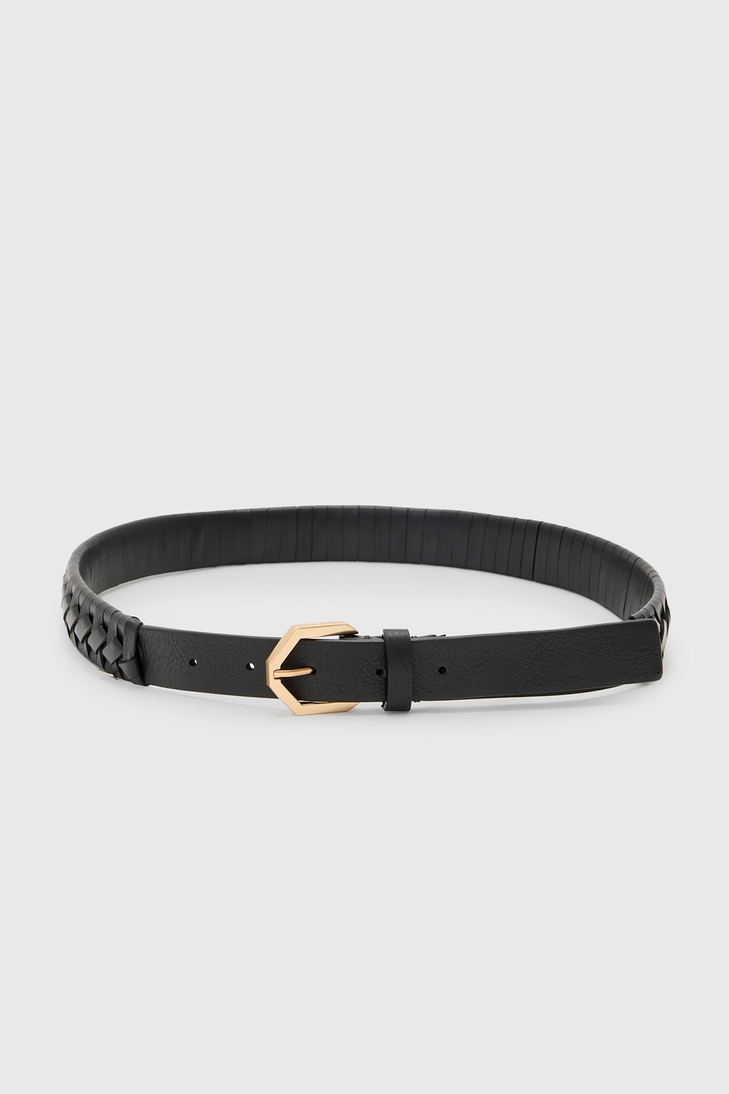STORM WOVEN BELT BLACK/WARM BRASS 2