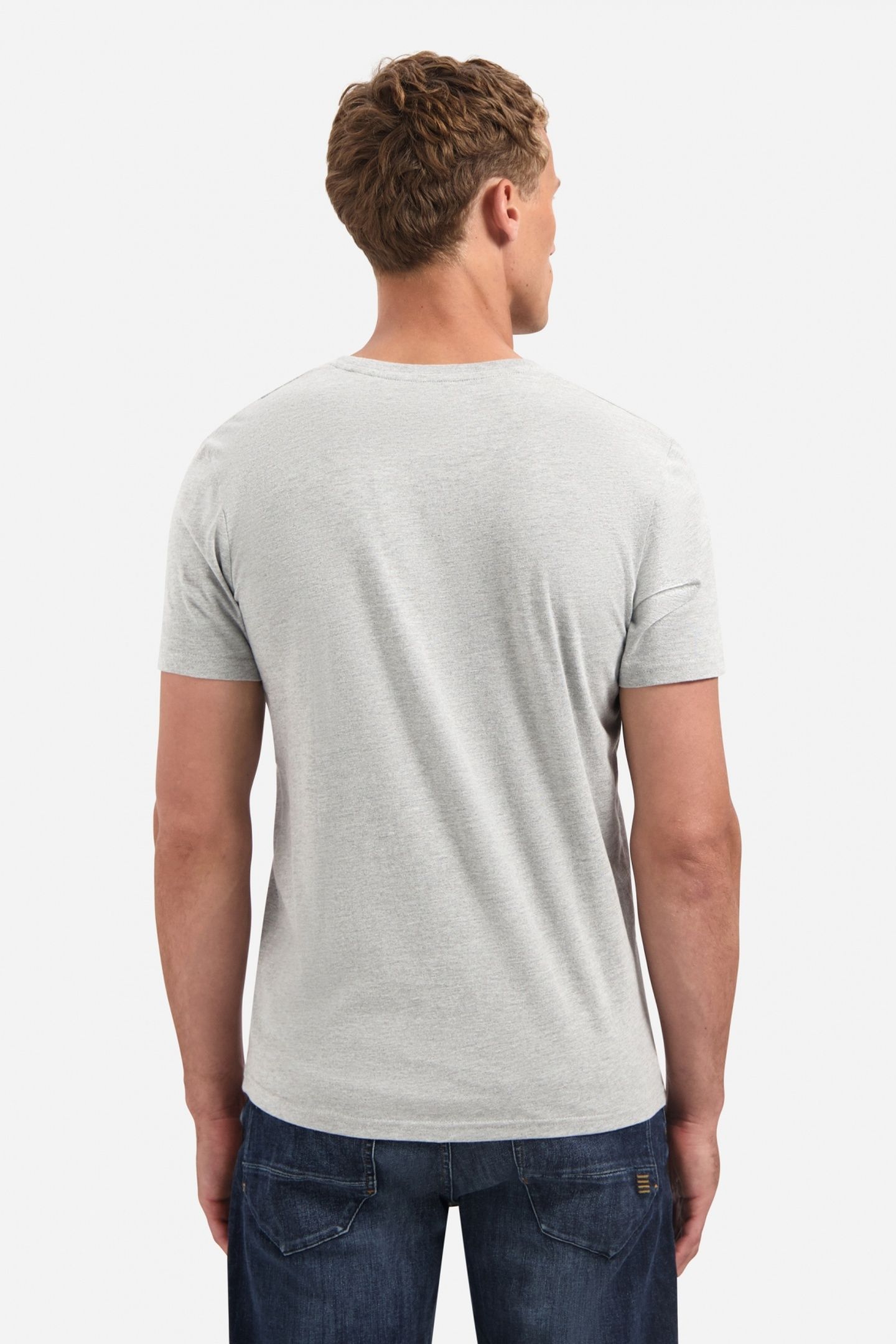 T-SHIRT CREWNECK SOLID BASIC GREY MELANGE 3
