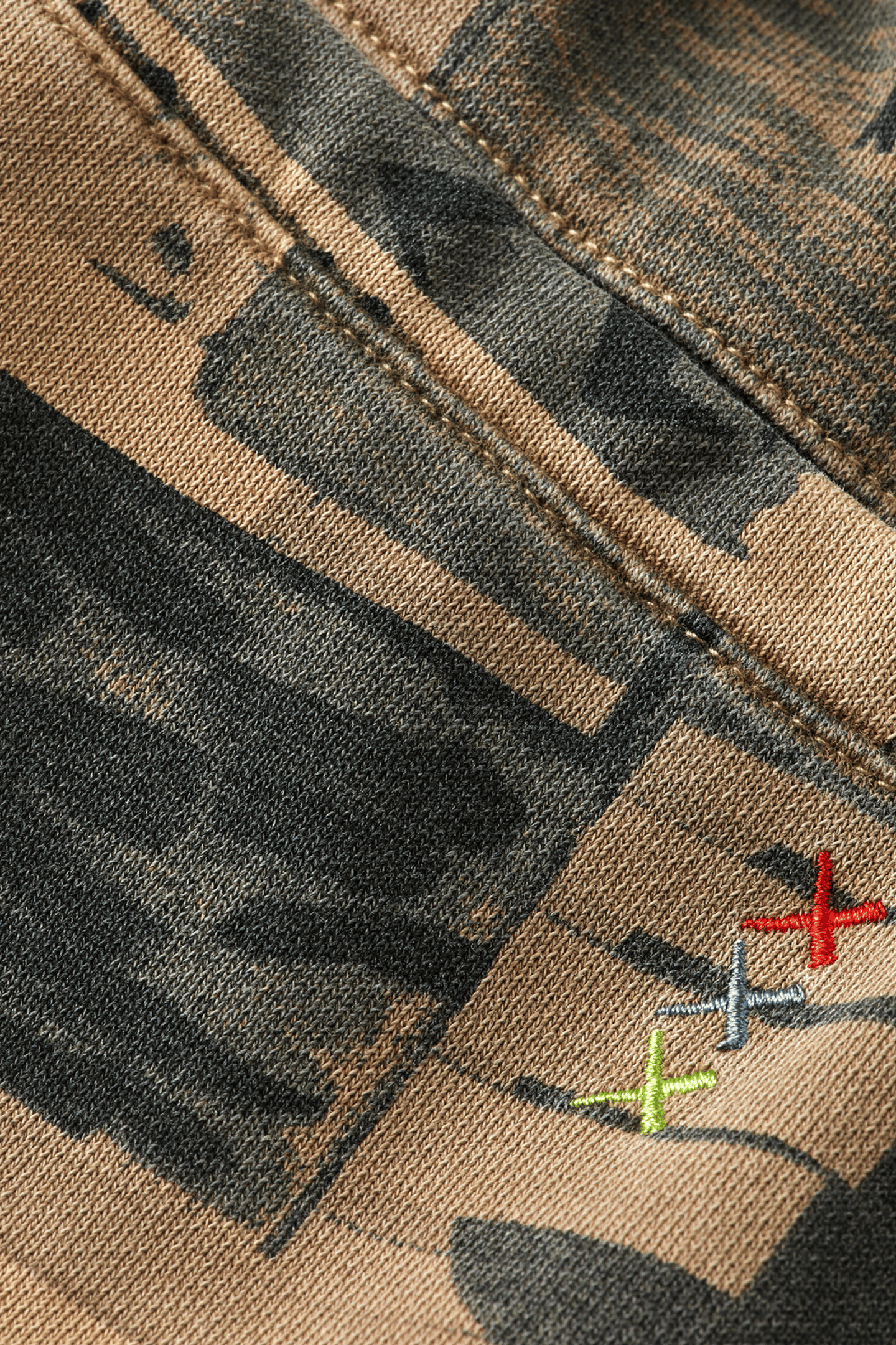 BOY ALL-OVER PRINTED CARGO SWEATPANTS ART DEPT COLLAGE PLAZA 3