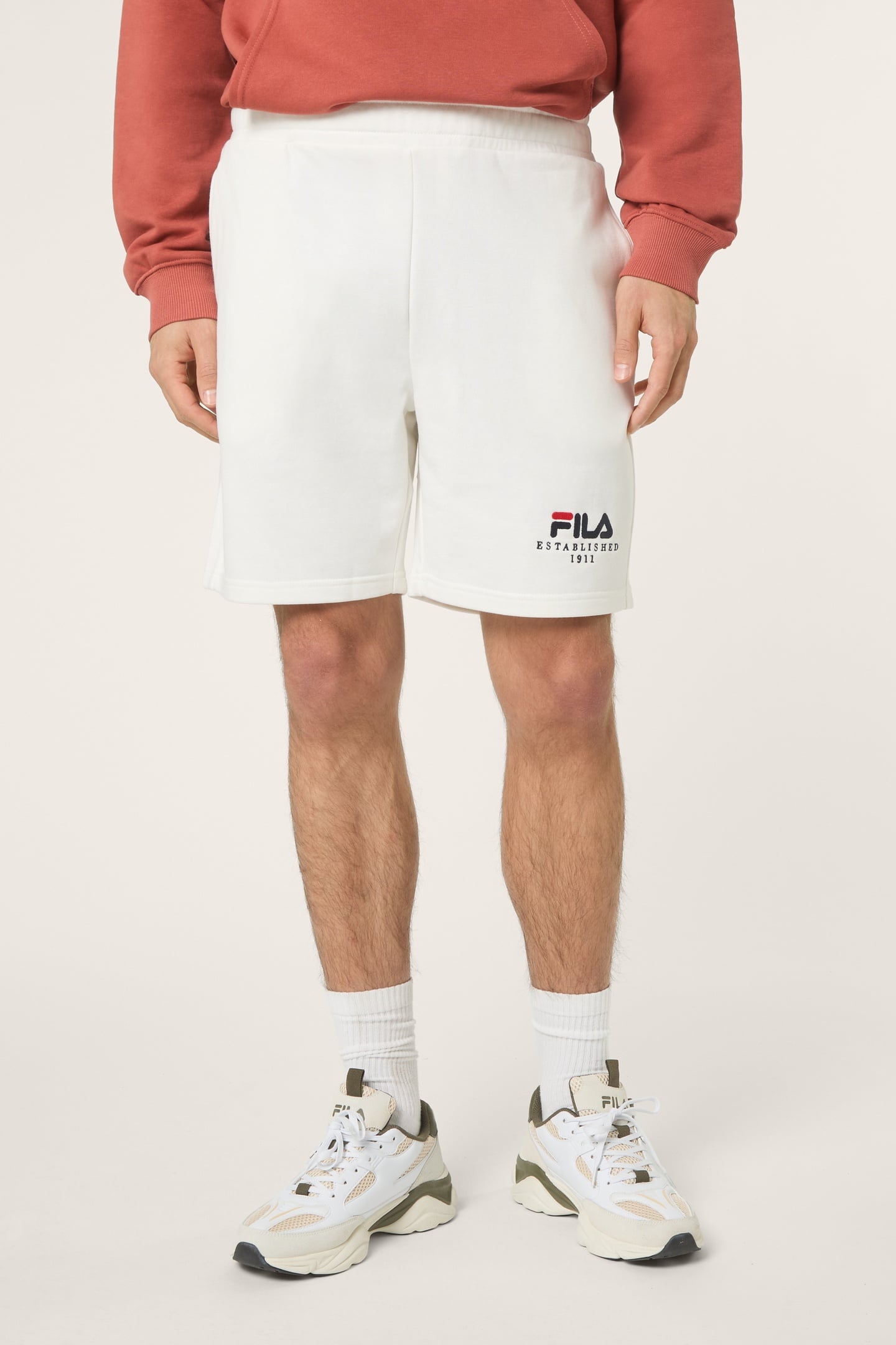 VALSERA REGULAR LOGO SWEAT SHORTS EGRET 1