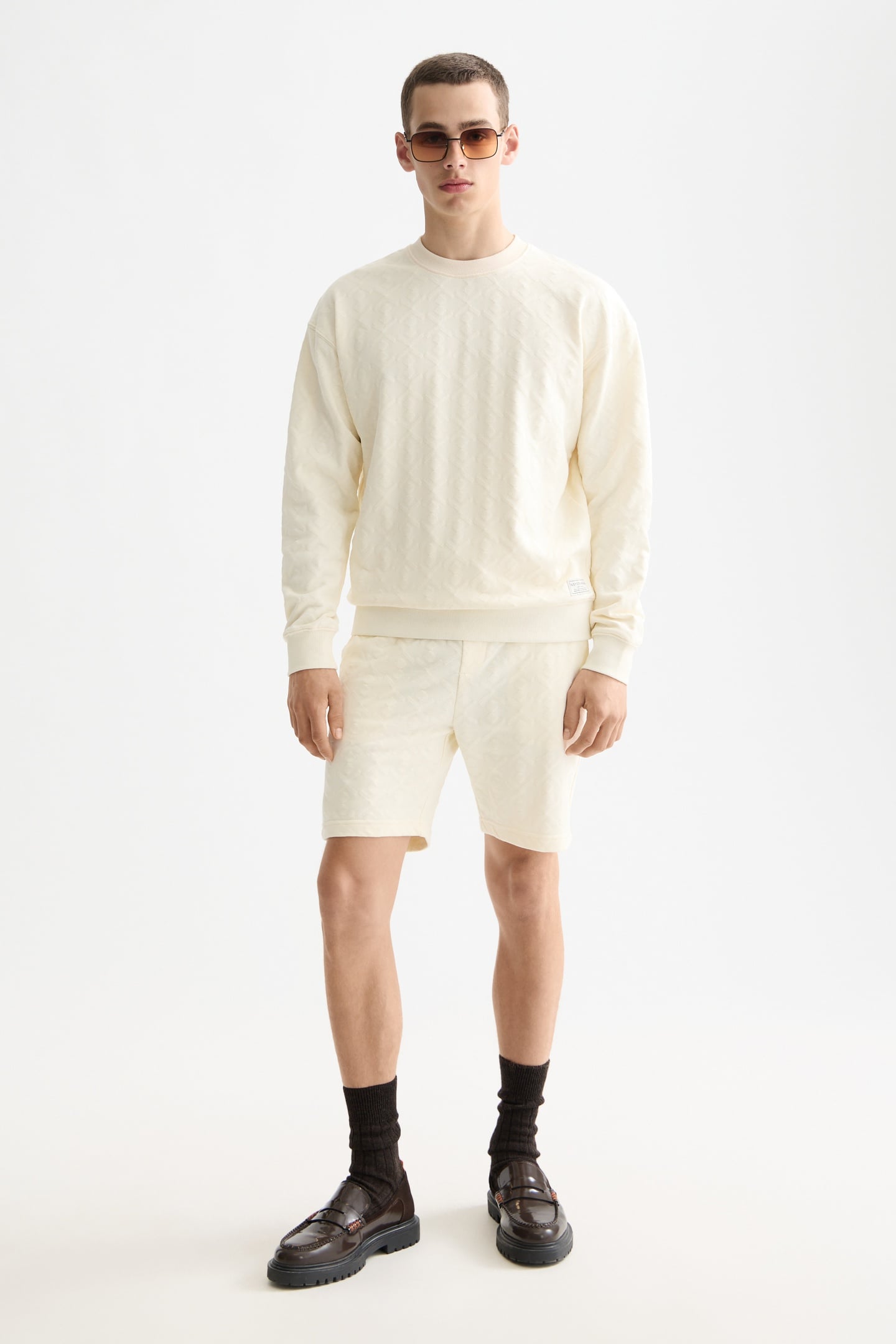 JACQUARD TERRY SWEATSHIRT EGGNOG 3