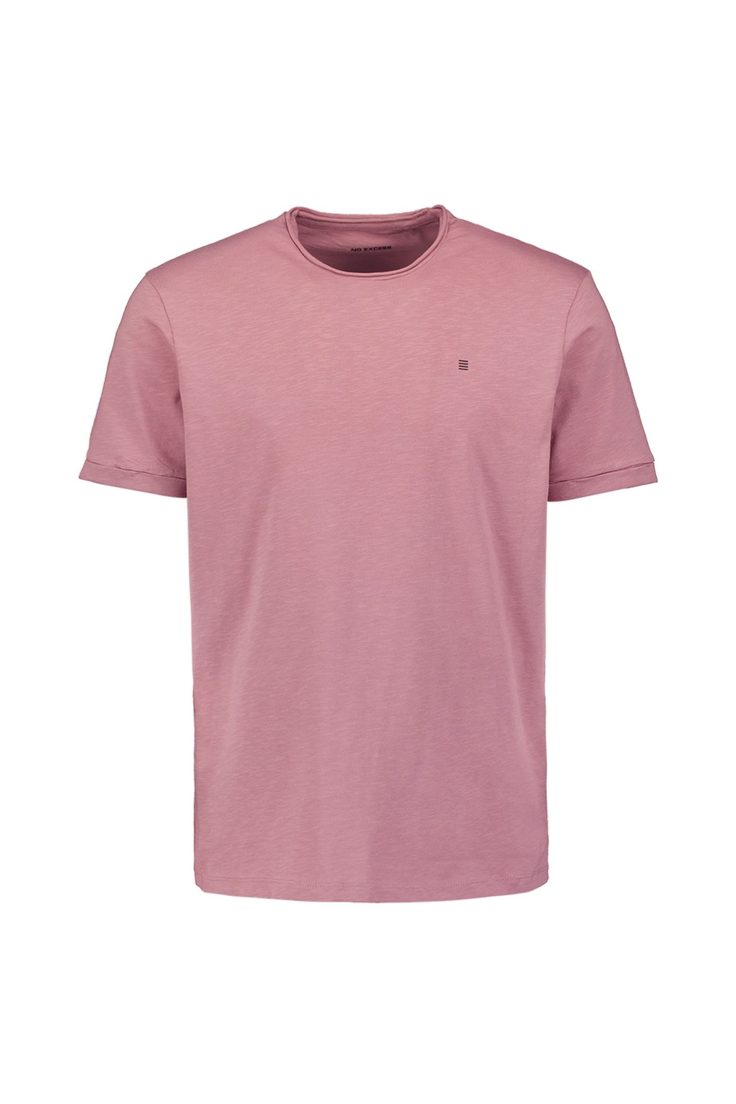 T-SHIRT CREWNECK SLUB MAUVE 1
