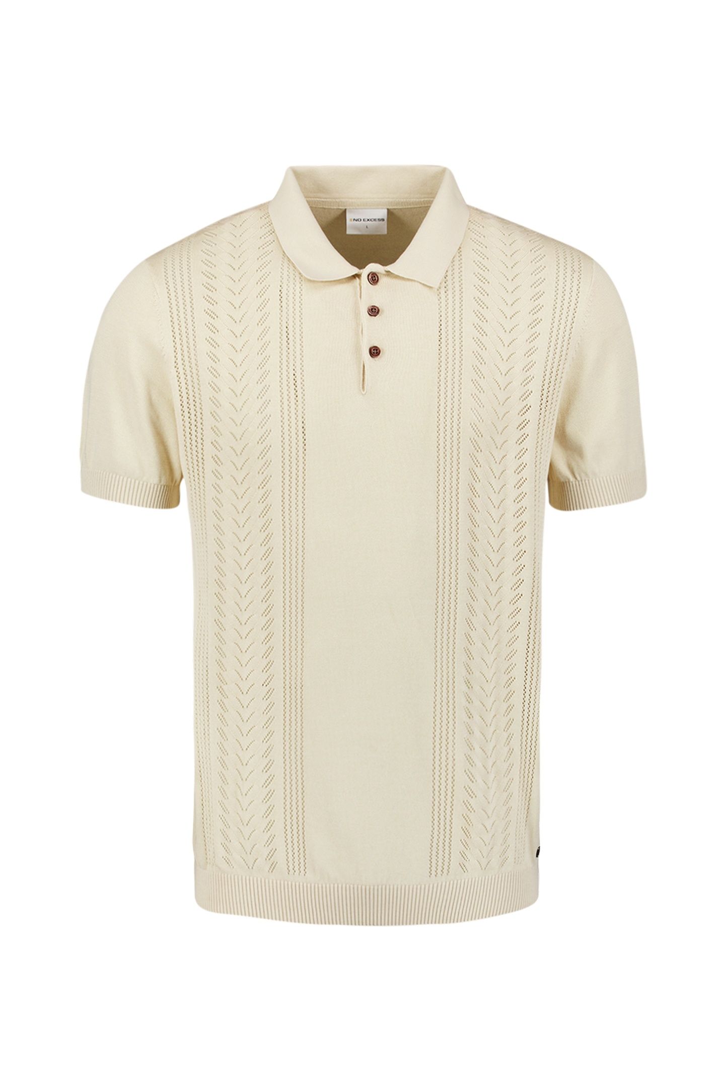 PULLOVER SHORT SLEEVE POLO SOLID PLACED JACQUARD SAND 4