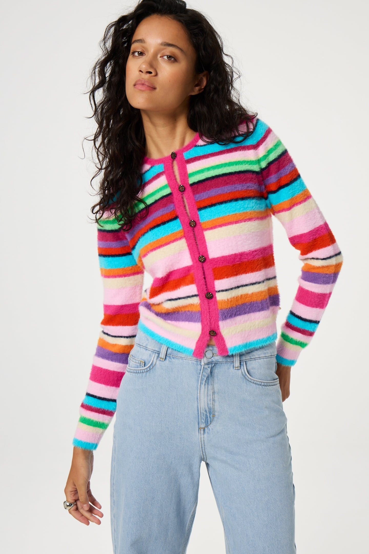 HENRY CARDIGAN MULTI STRIPE 1