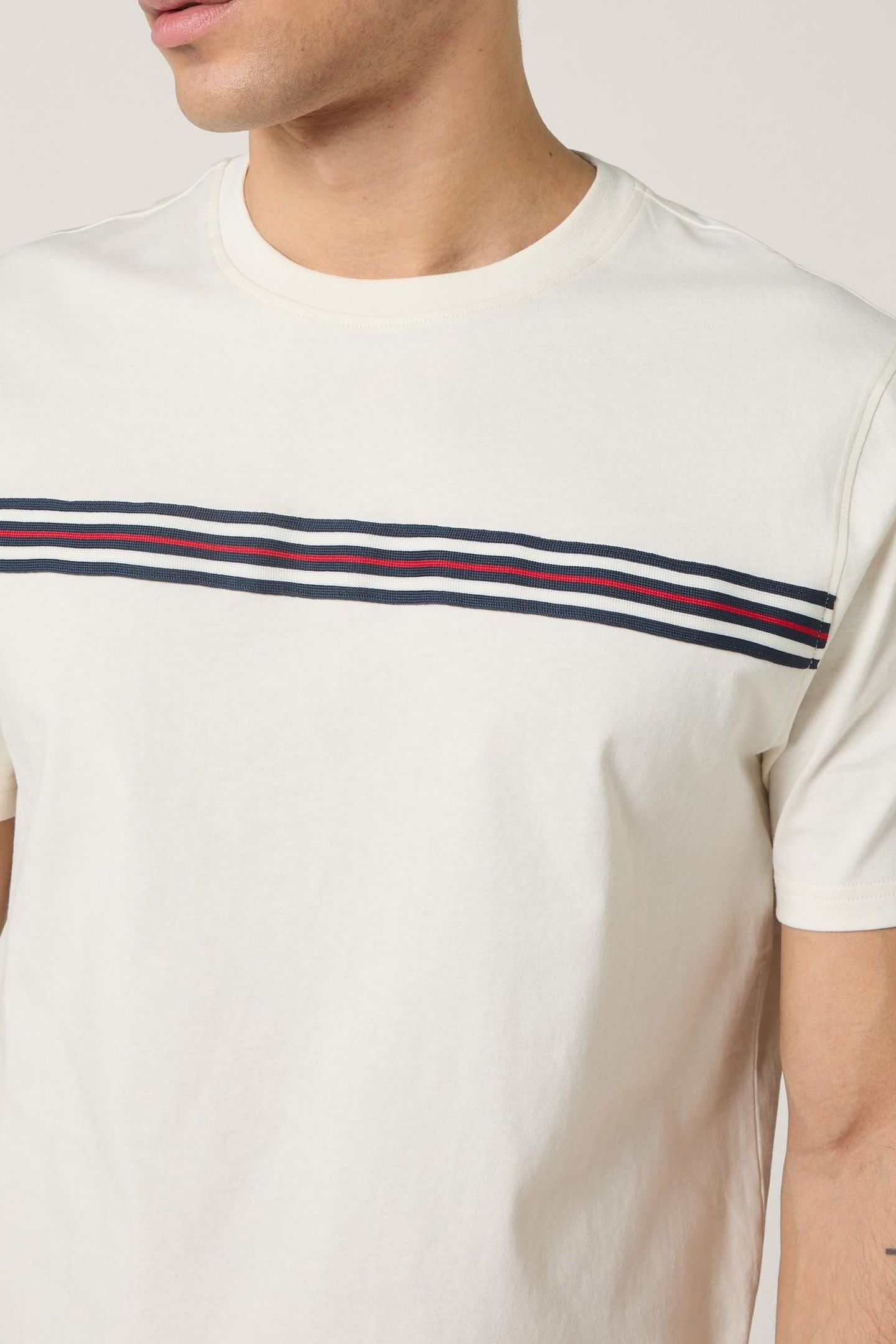 DIECIMO REGULAR HERITAGE TAPE T-SHIRT EGRET 4