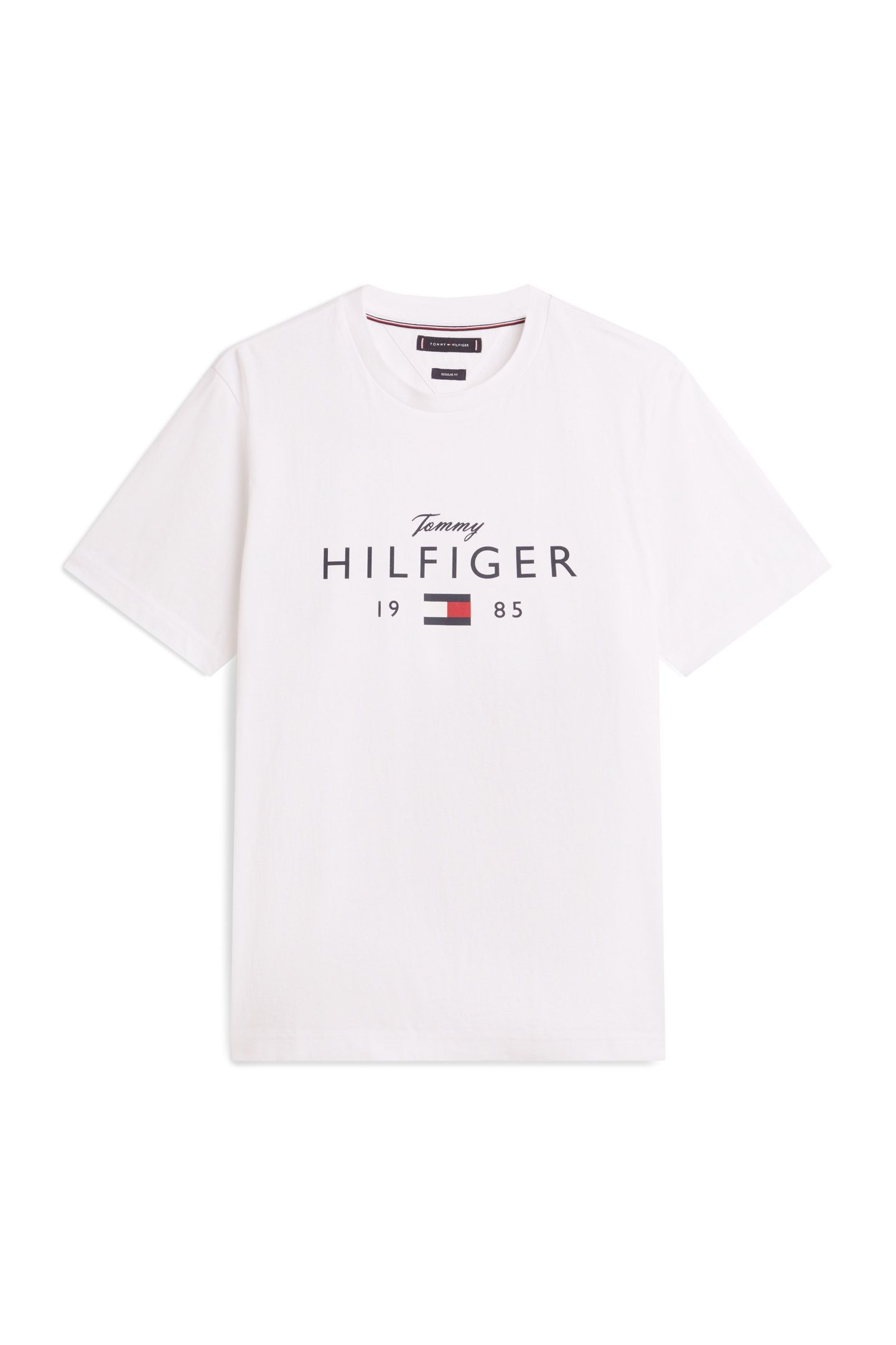 LOGO GRAPHIC JERSEY CREW NECK T-SHIRT WHITE 4