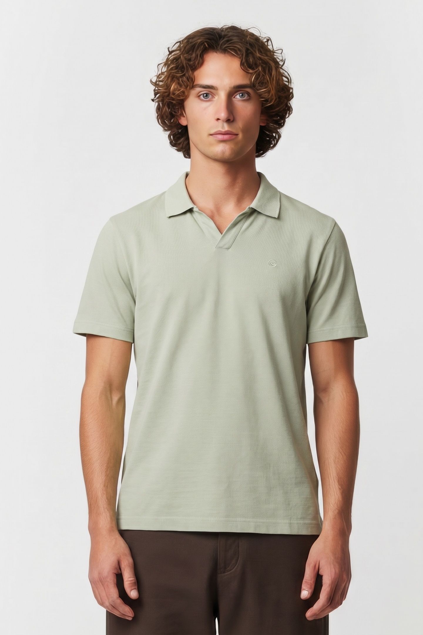 POLO V SOLID STRETCH MINT 1