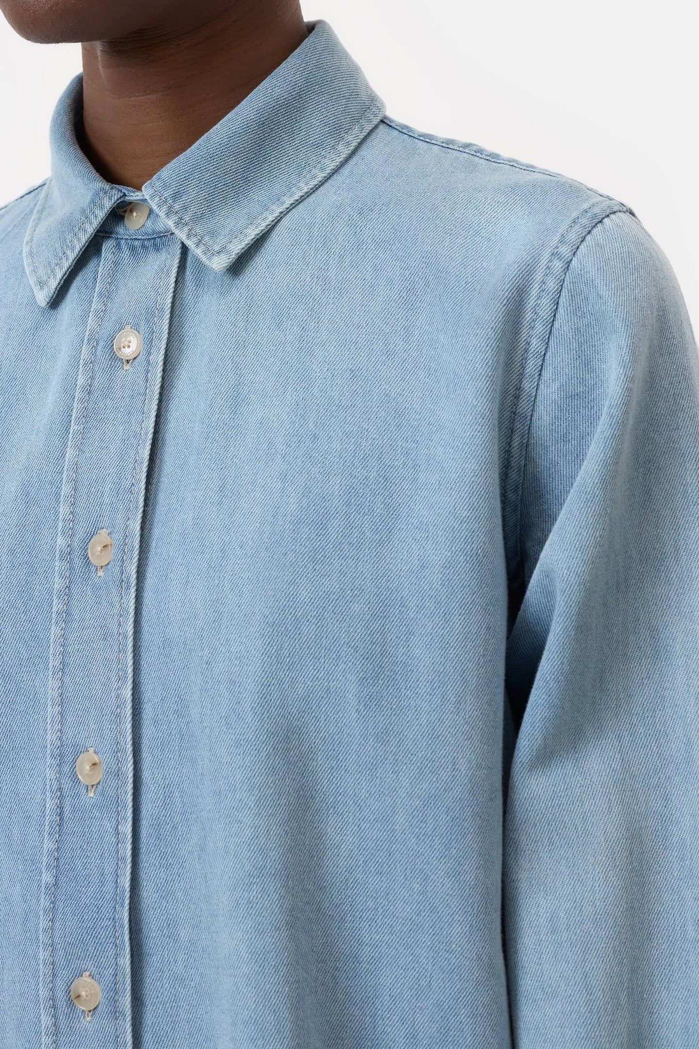 CLASSIC SHIRT VISIBLE PLACKET LIGHT BLUE 4