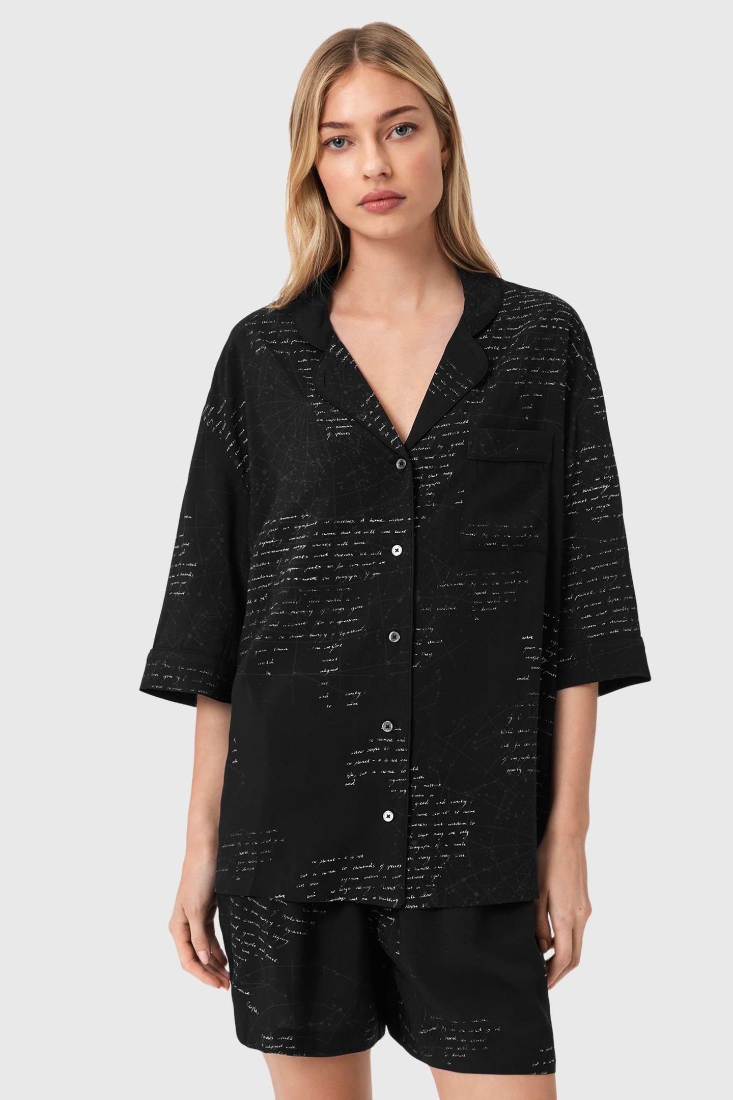 CLEM PJ SET SCRIPT BLACK 1