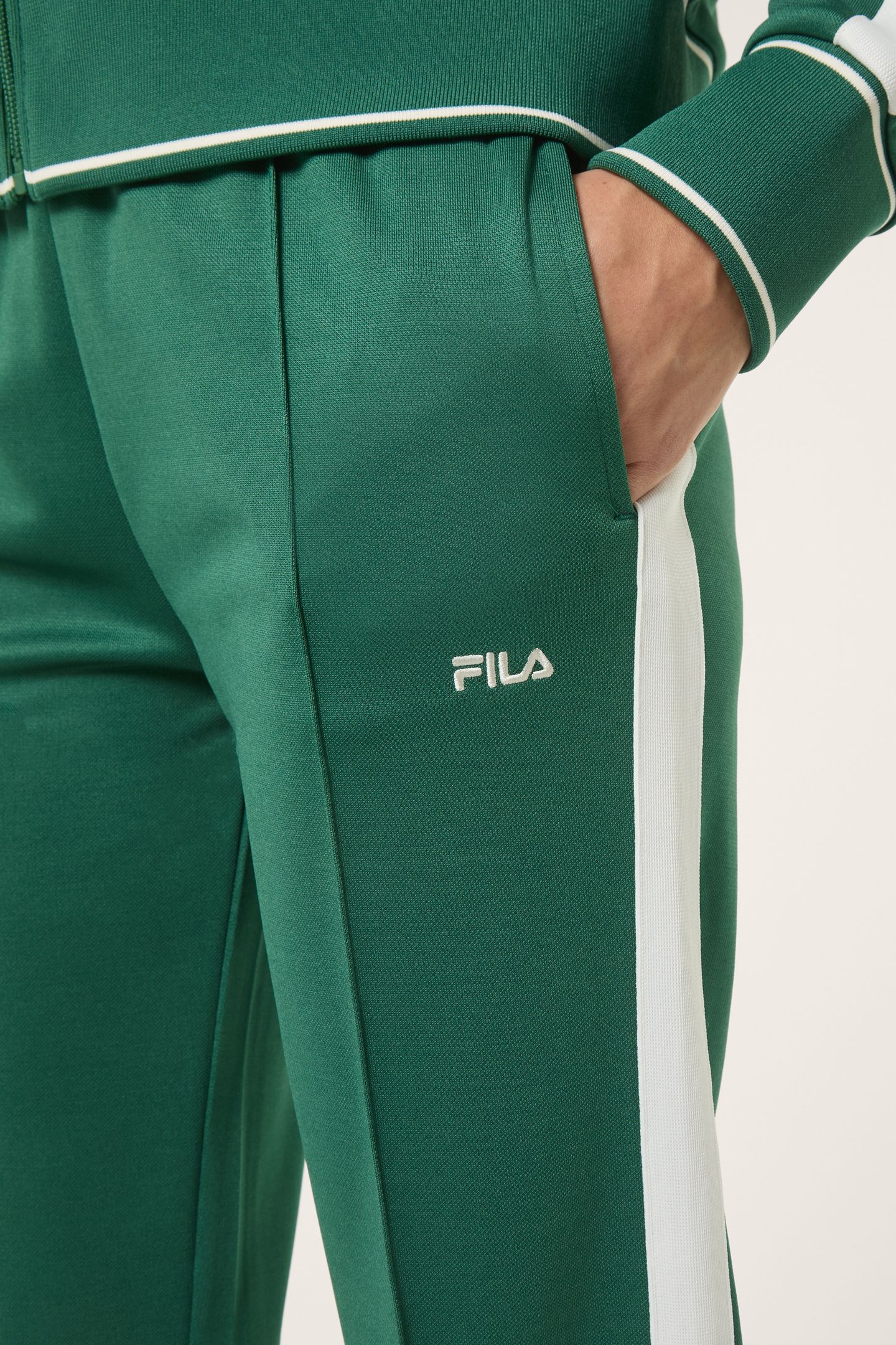 SAGANO STRAIGHT TAPED TRACK PANTS POSY GREEN 6