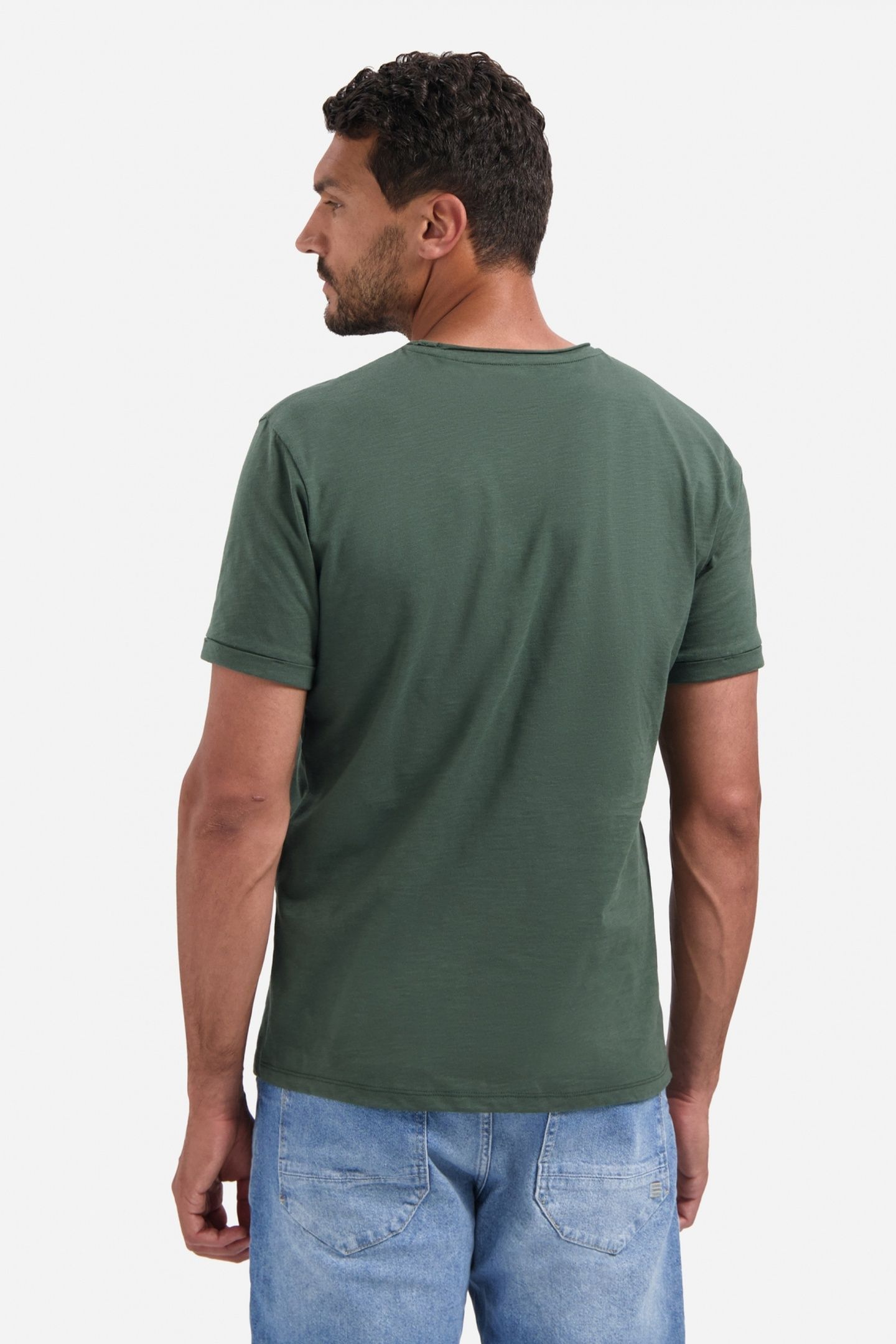 T-SHIRT CREWNECK SLUB DARK GREEN 3