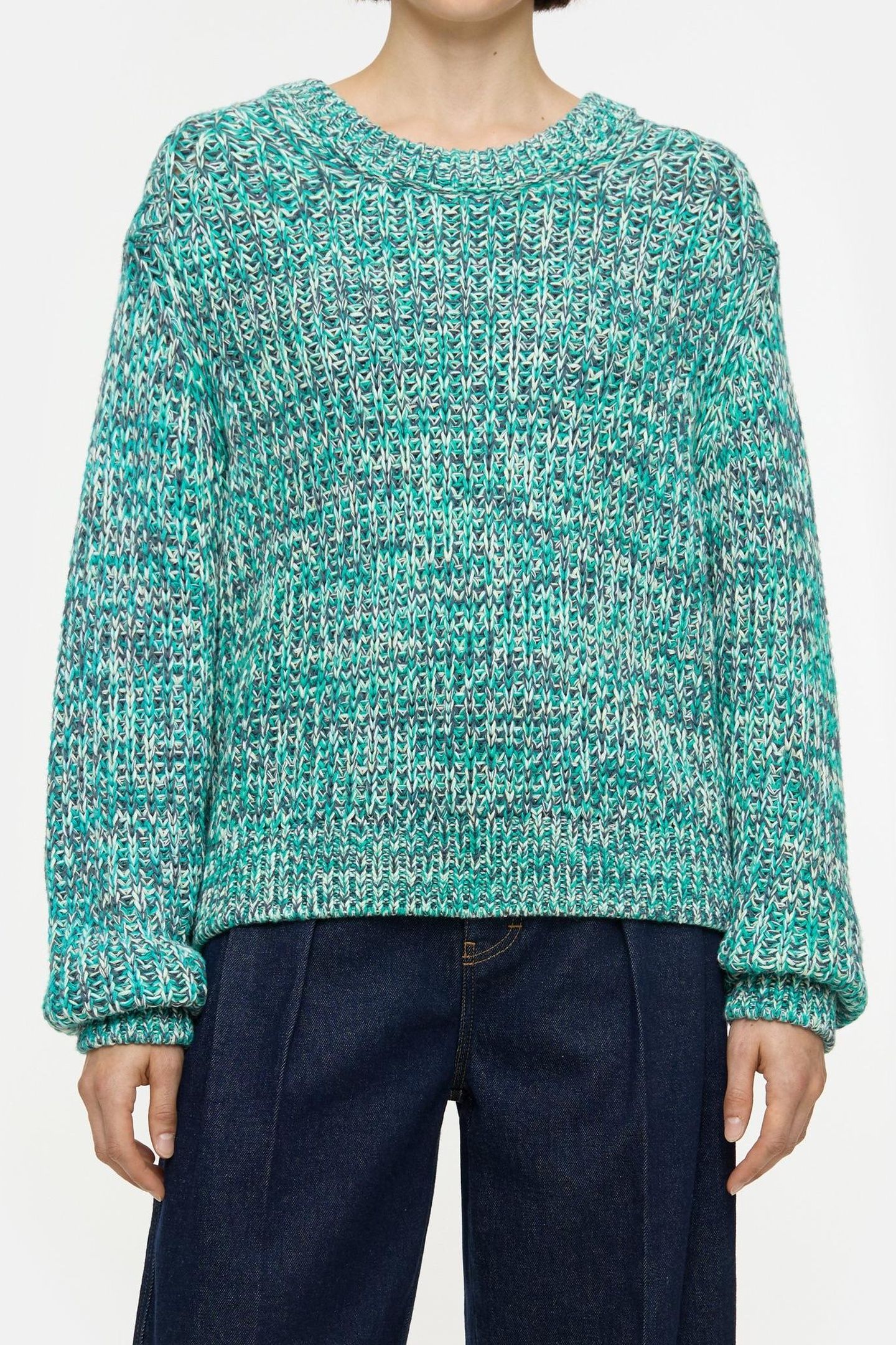 CROPPED CREW NECK MEADOW GREEN 1