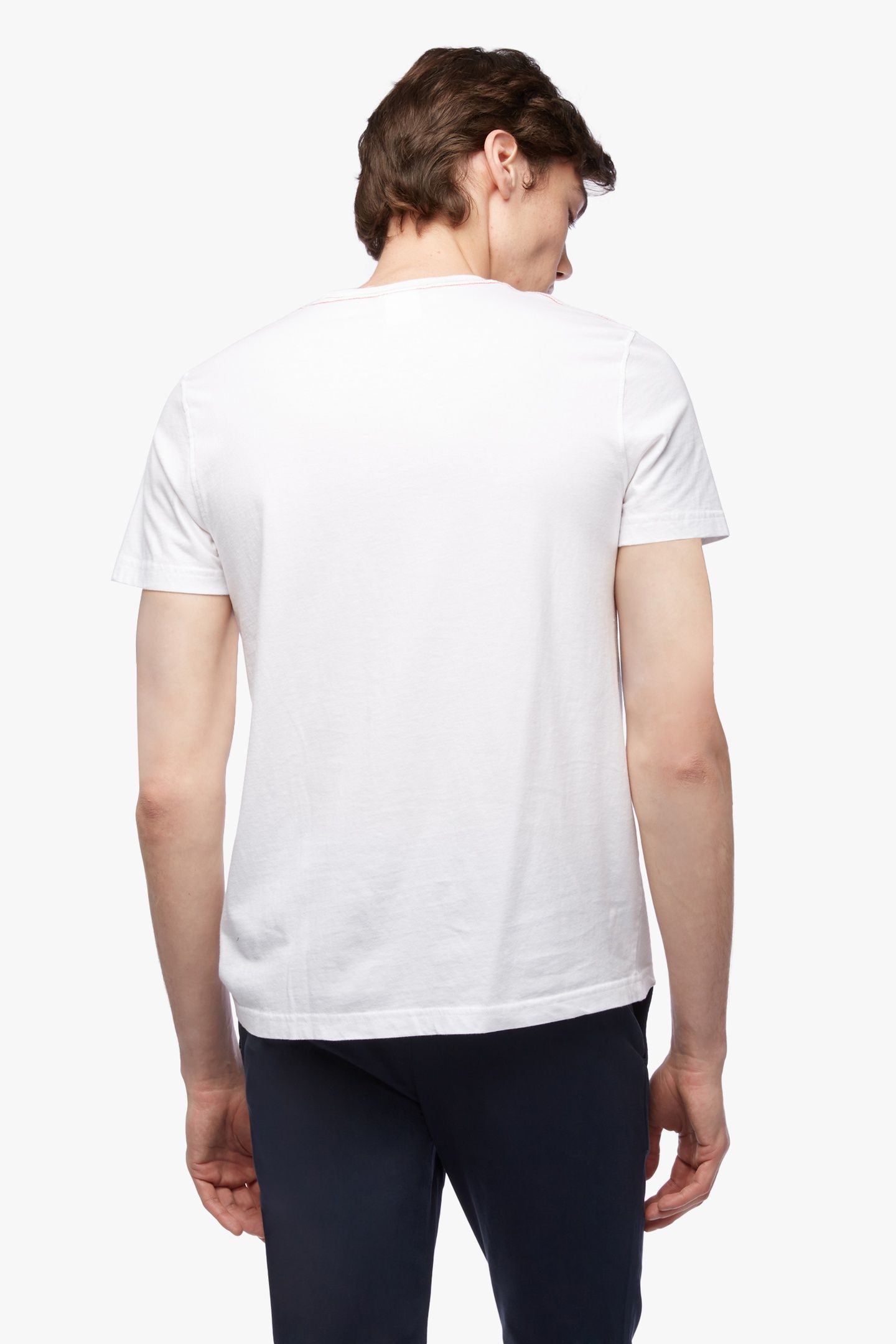 BROOKS BROTHERS LABEL GRAPHIC T-SHIRT OPEN WHITE 3