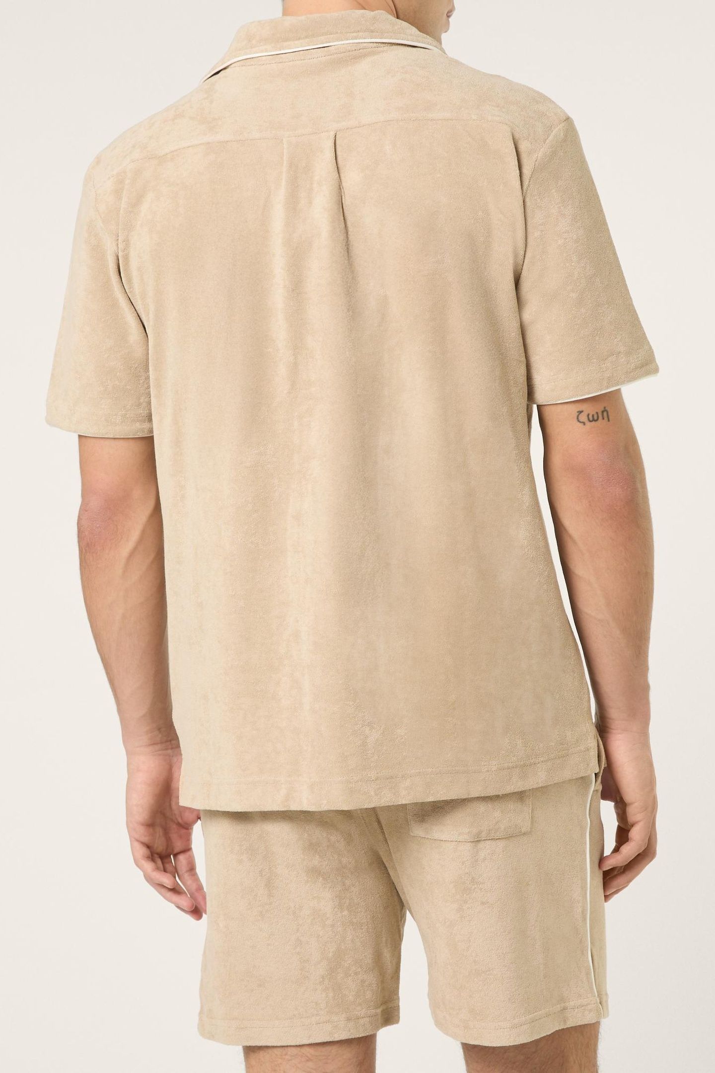 EMPOLI RELAXED TOWELLING RESORT SHIRT WHITE PEPPER 3
