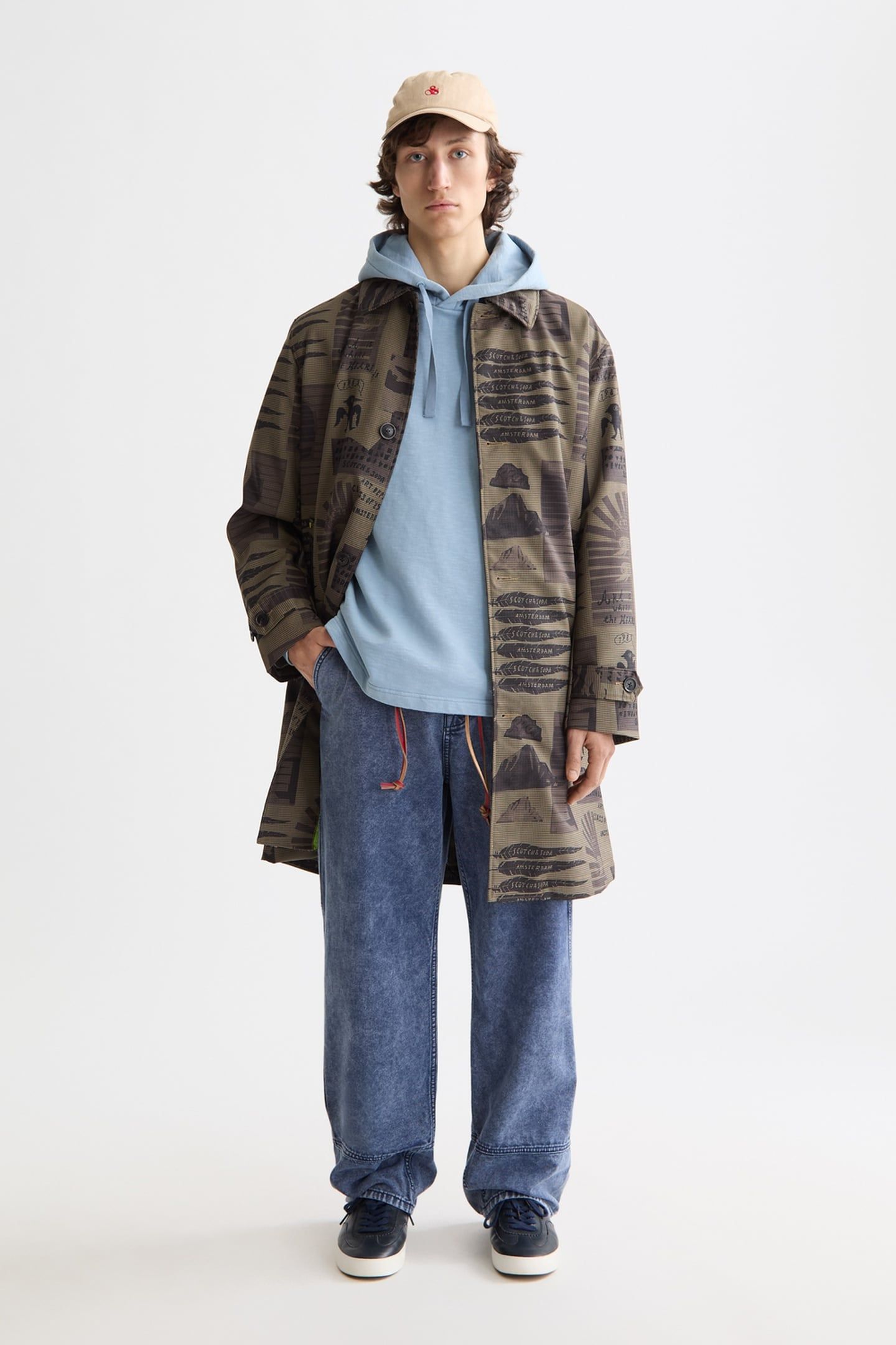 THE PITCH LOOSE FIT WORKWEAR CANVAS JEANS NAVY 1